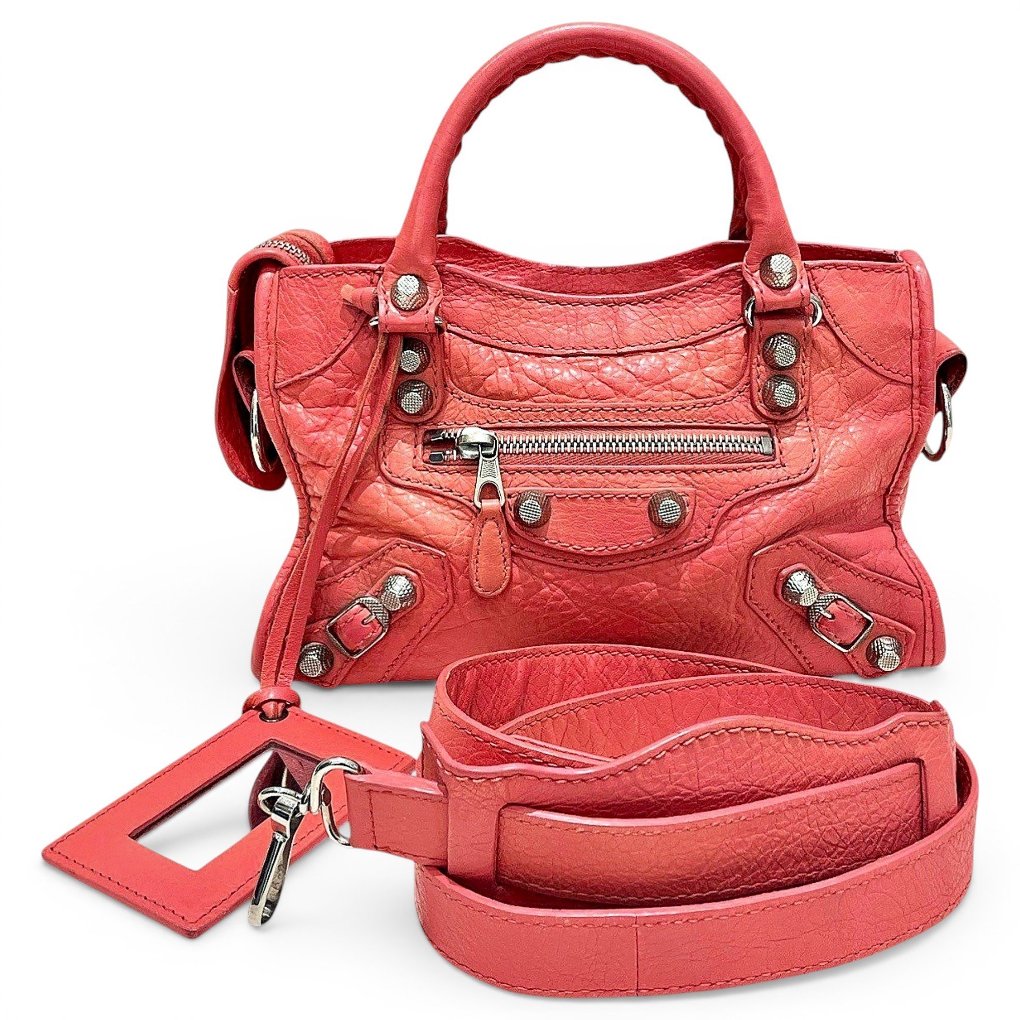 Classic Metalic leather handbag