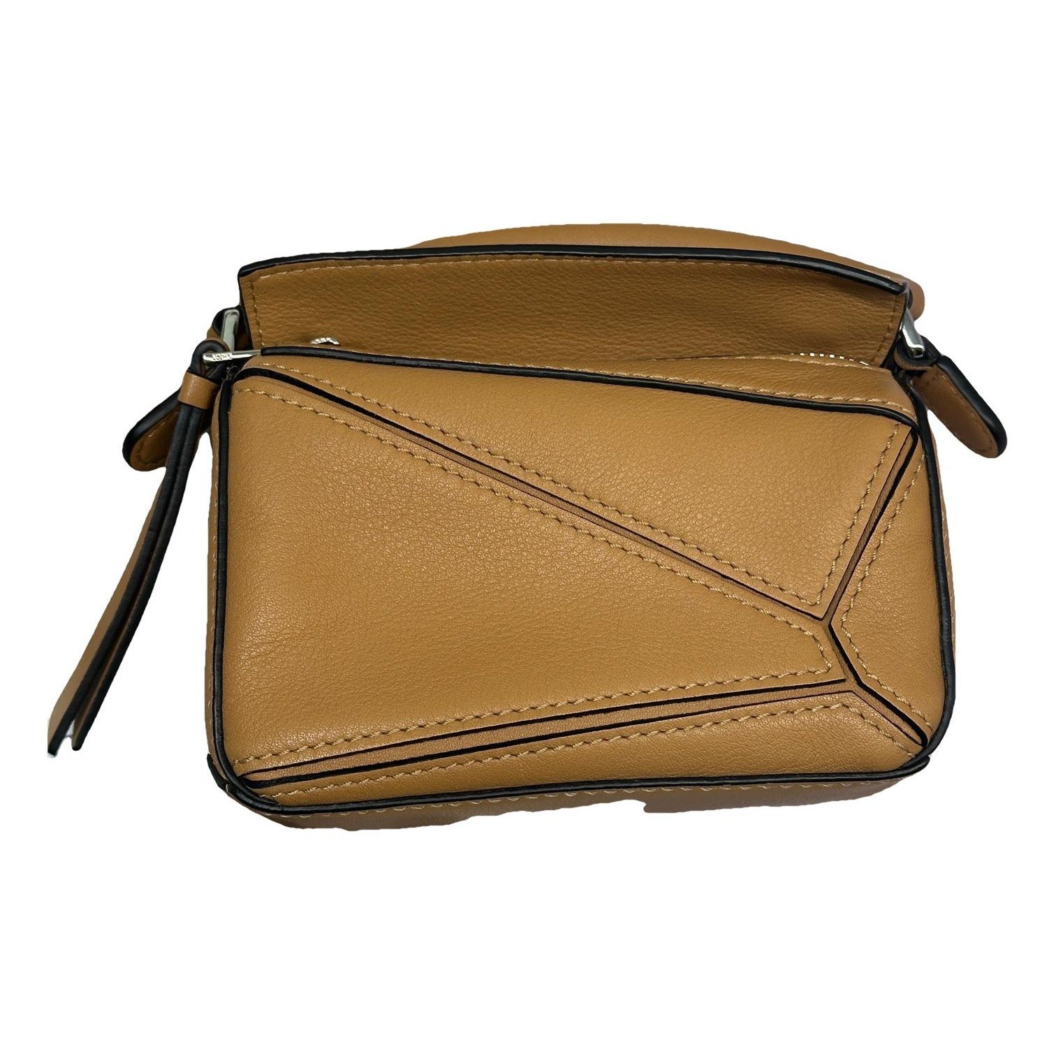 Puzzle leather handbag