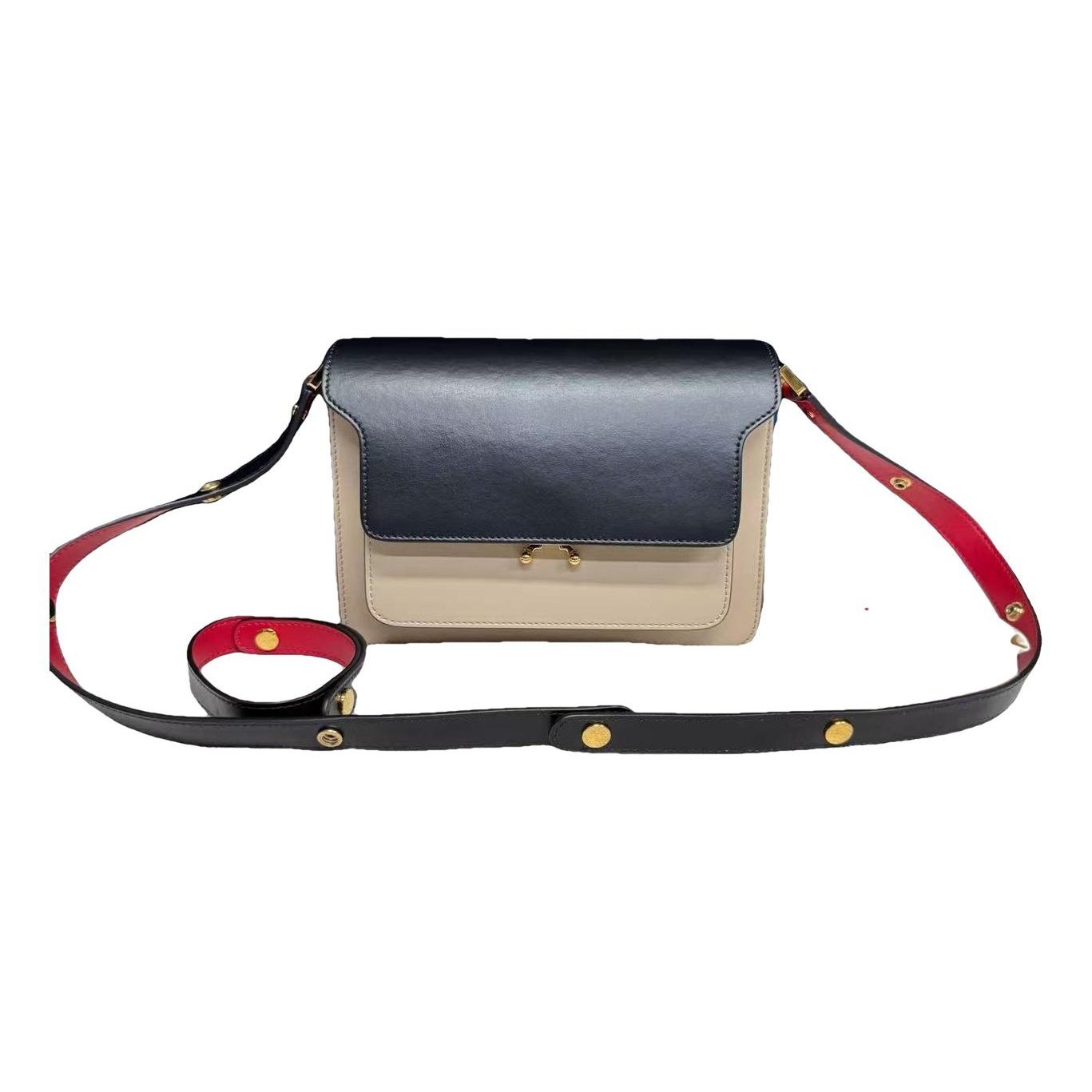 Trunk leather handbag