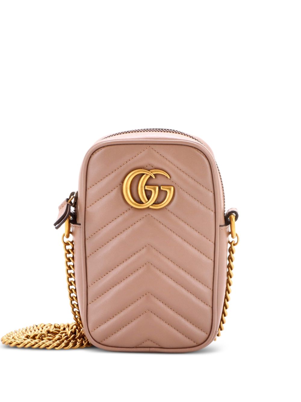 GG Marmont Vertical Phone Matelasse Leather Mini crossbody bag
