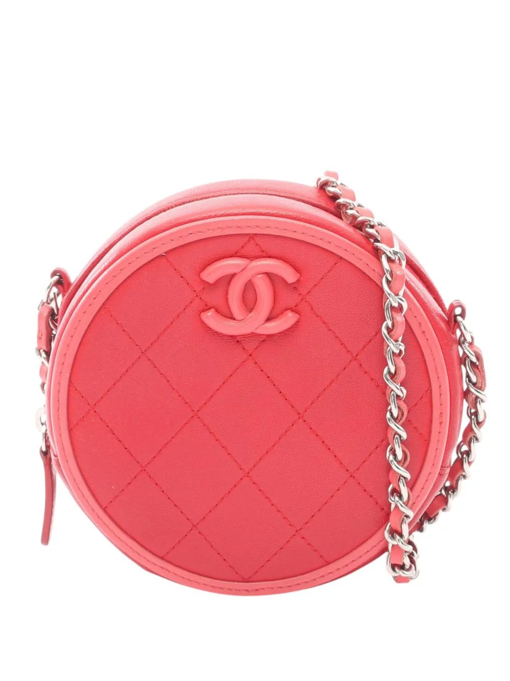 2019 Lambskin Color Pop CC Round crossbody bag