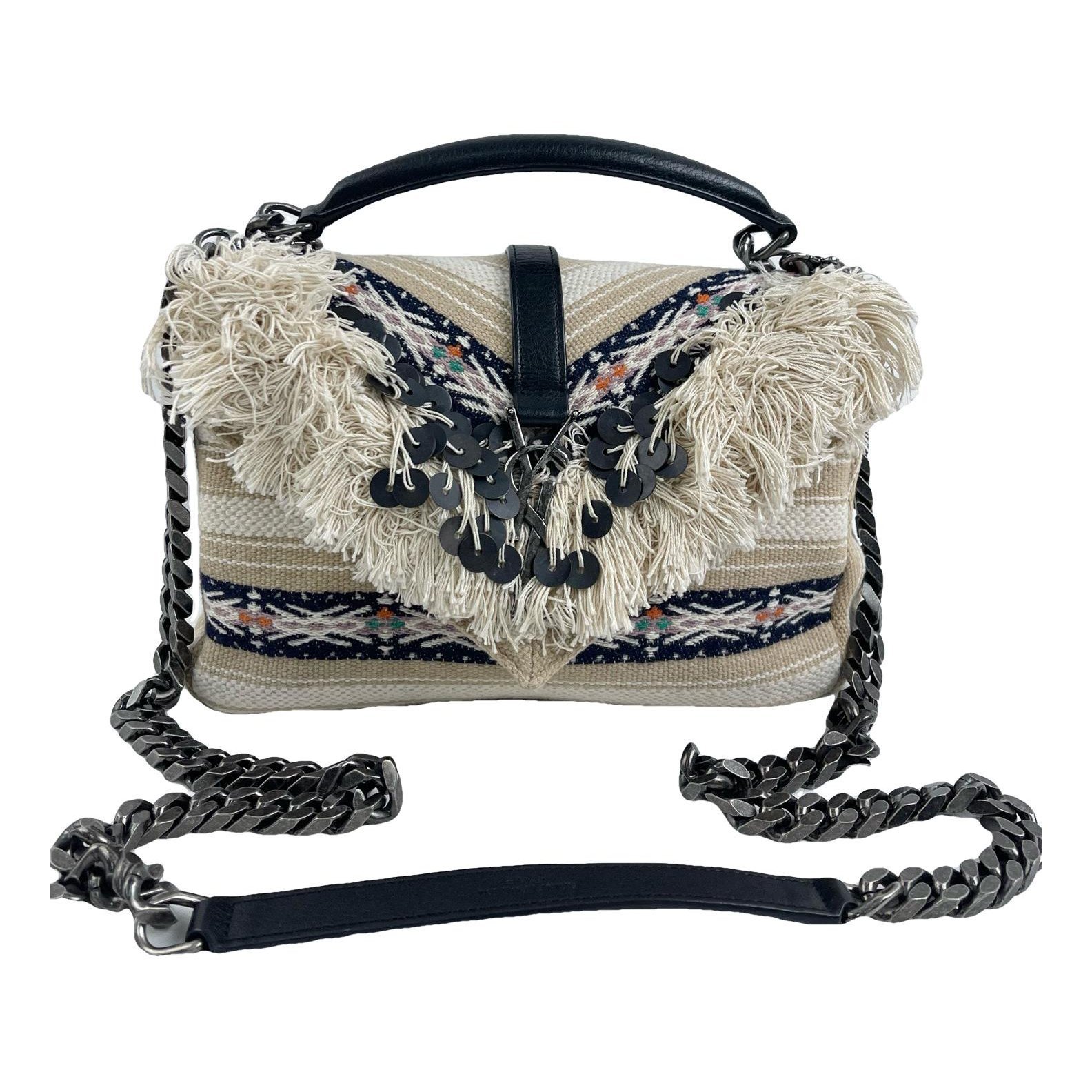 Collége monogramme cloth handbag