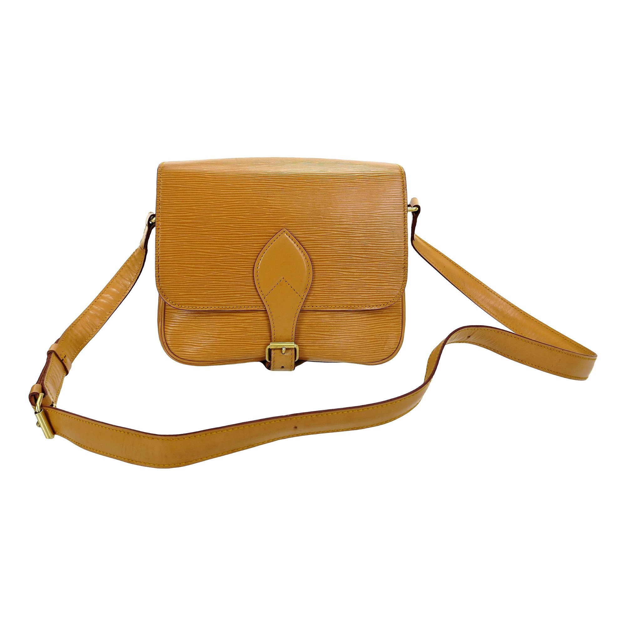 Cartouchière leather crossbody bag