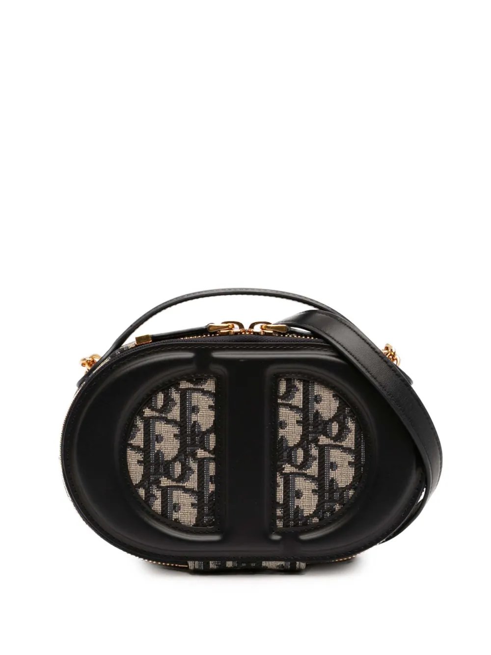 Dior 2023 Leather and Oblique Canvas CD Oval Camera Bag satchel