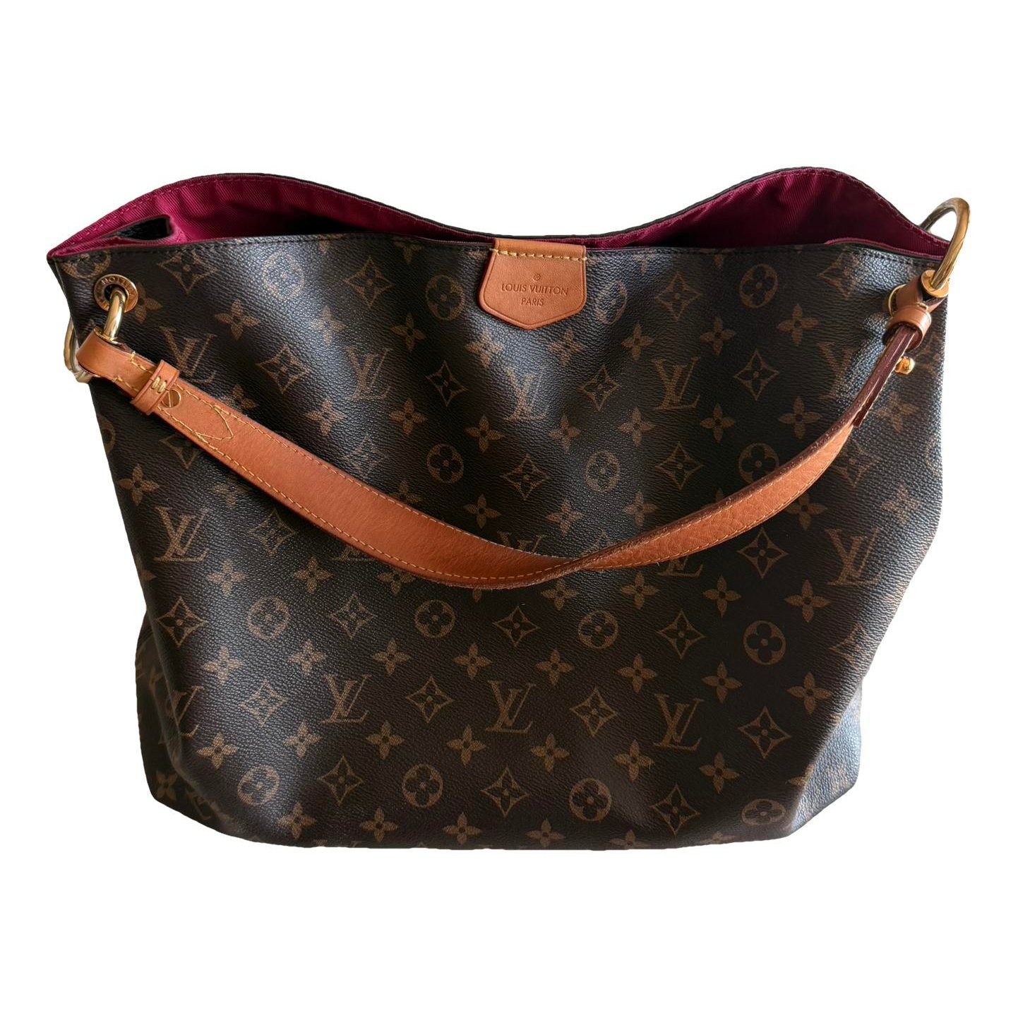 Graceful patent leather handbag