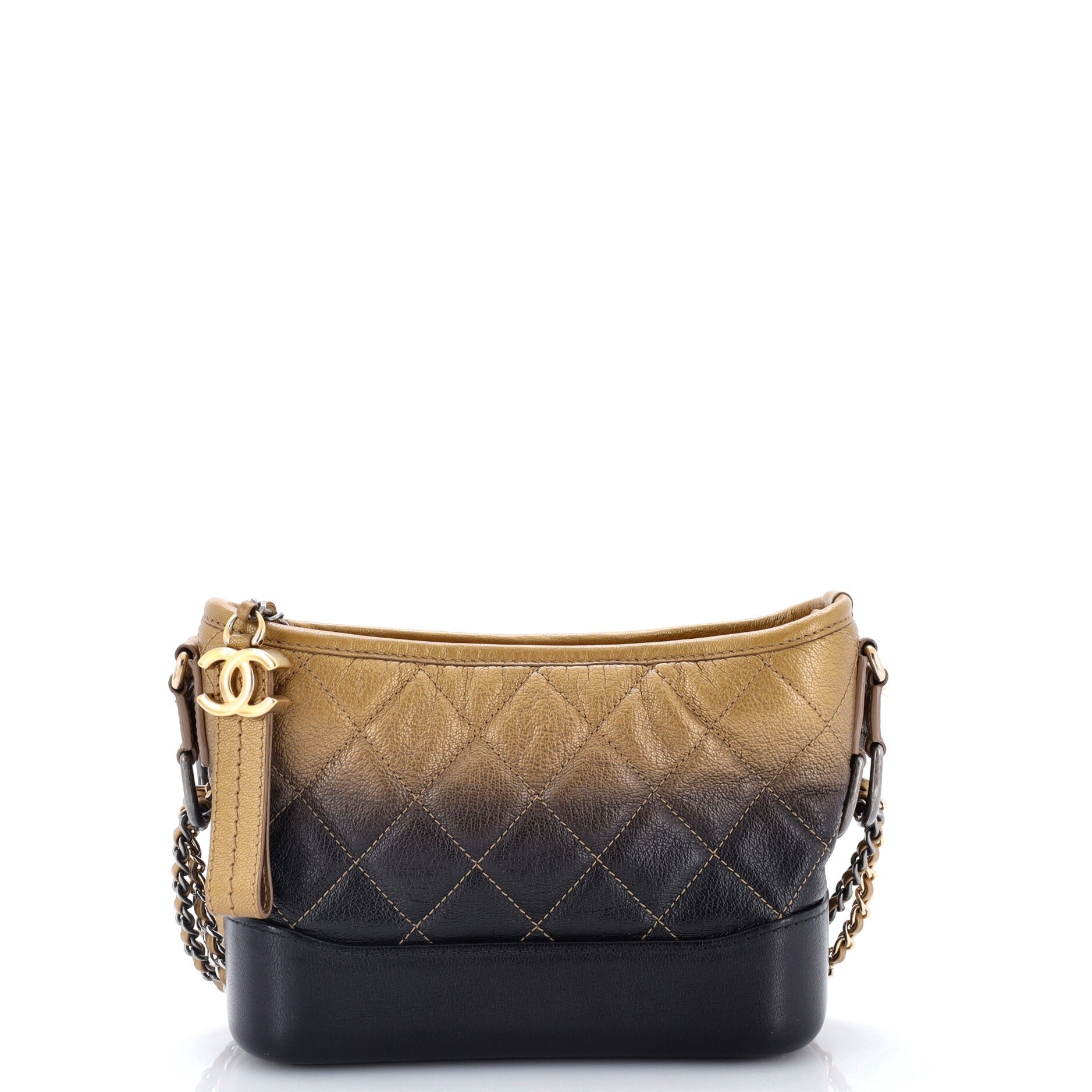Gabrielle Hobo Quilted Ombre Goatskin Small