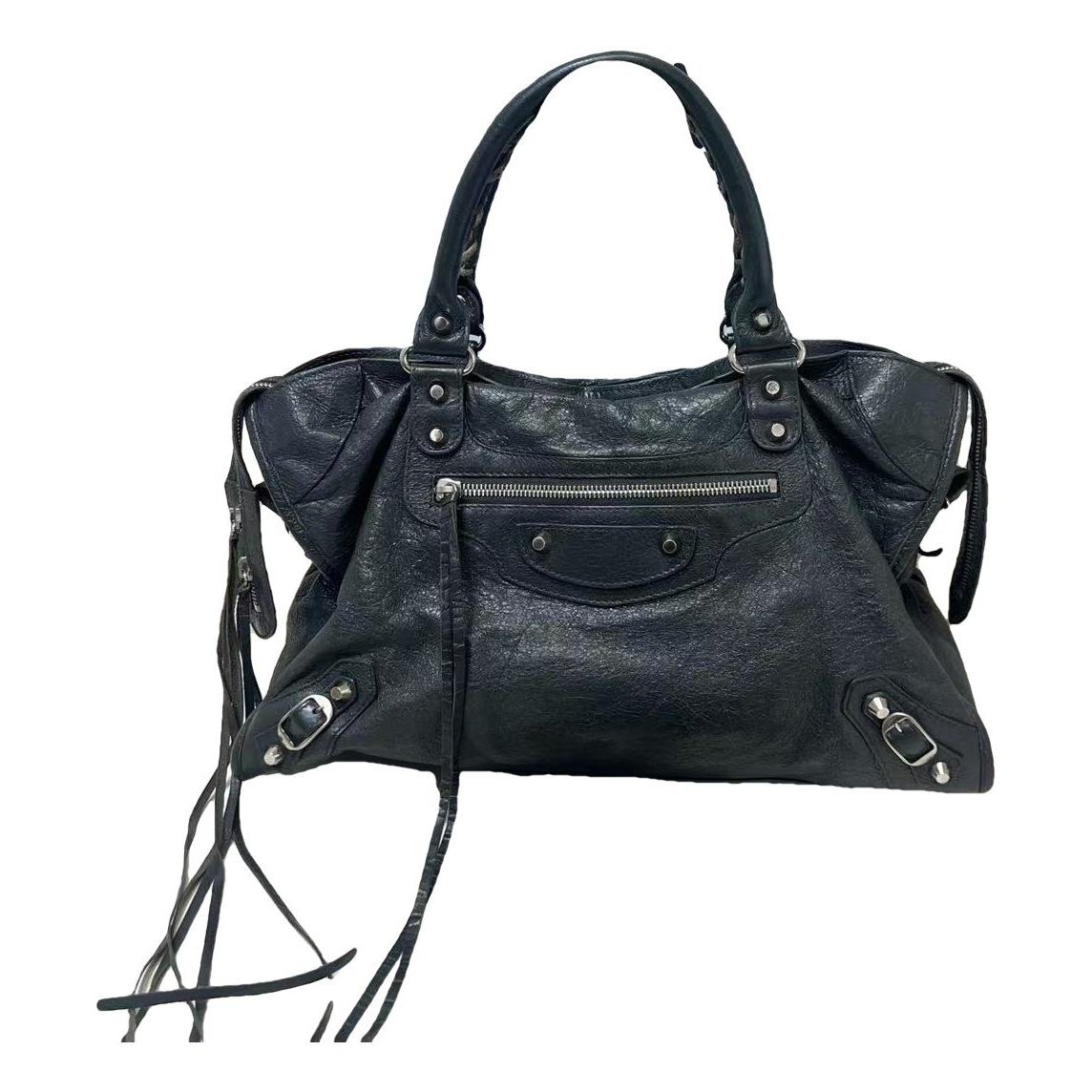 City leather handbag