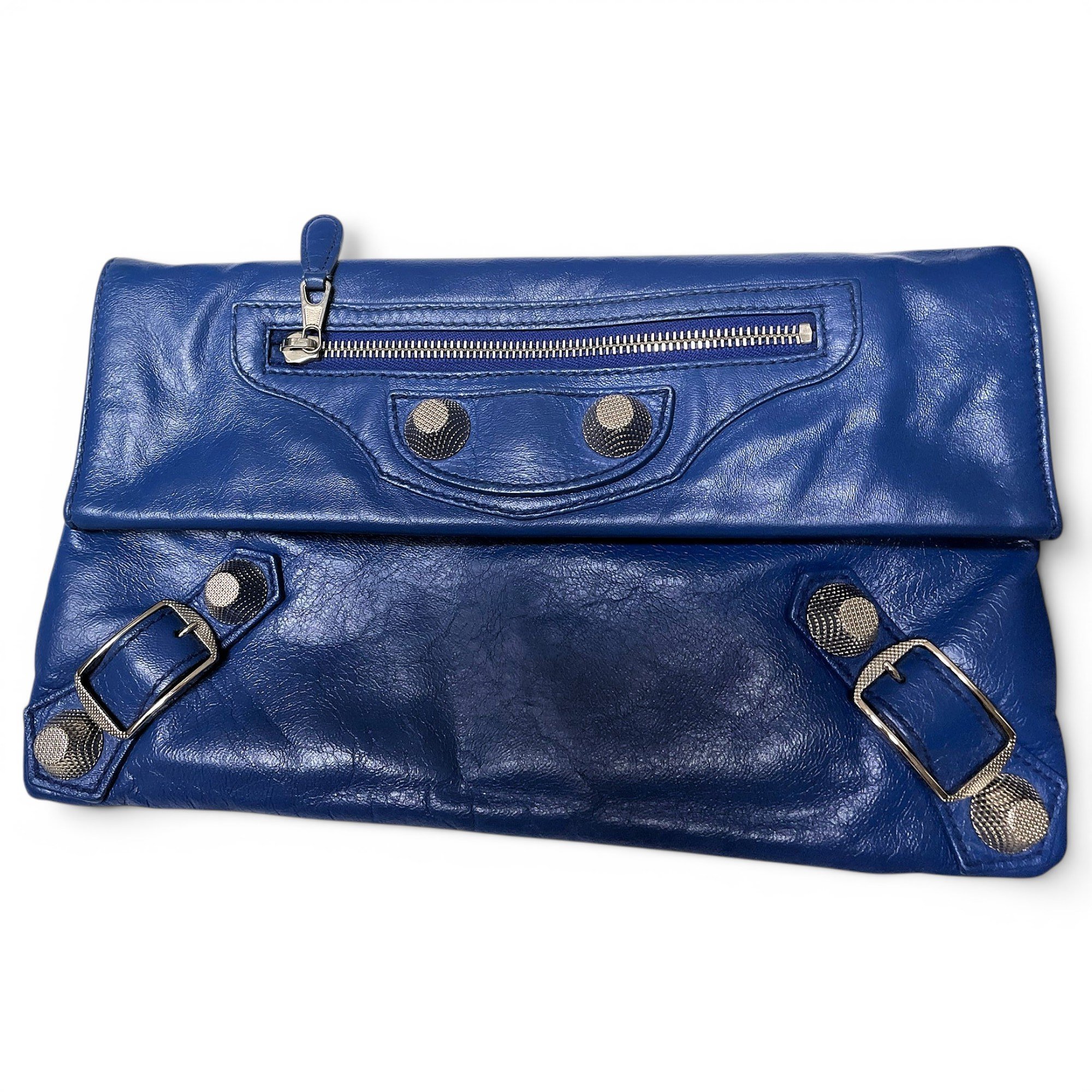 Balenciaga Envelop leather clutch bag