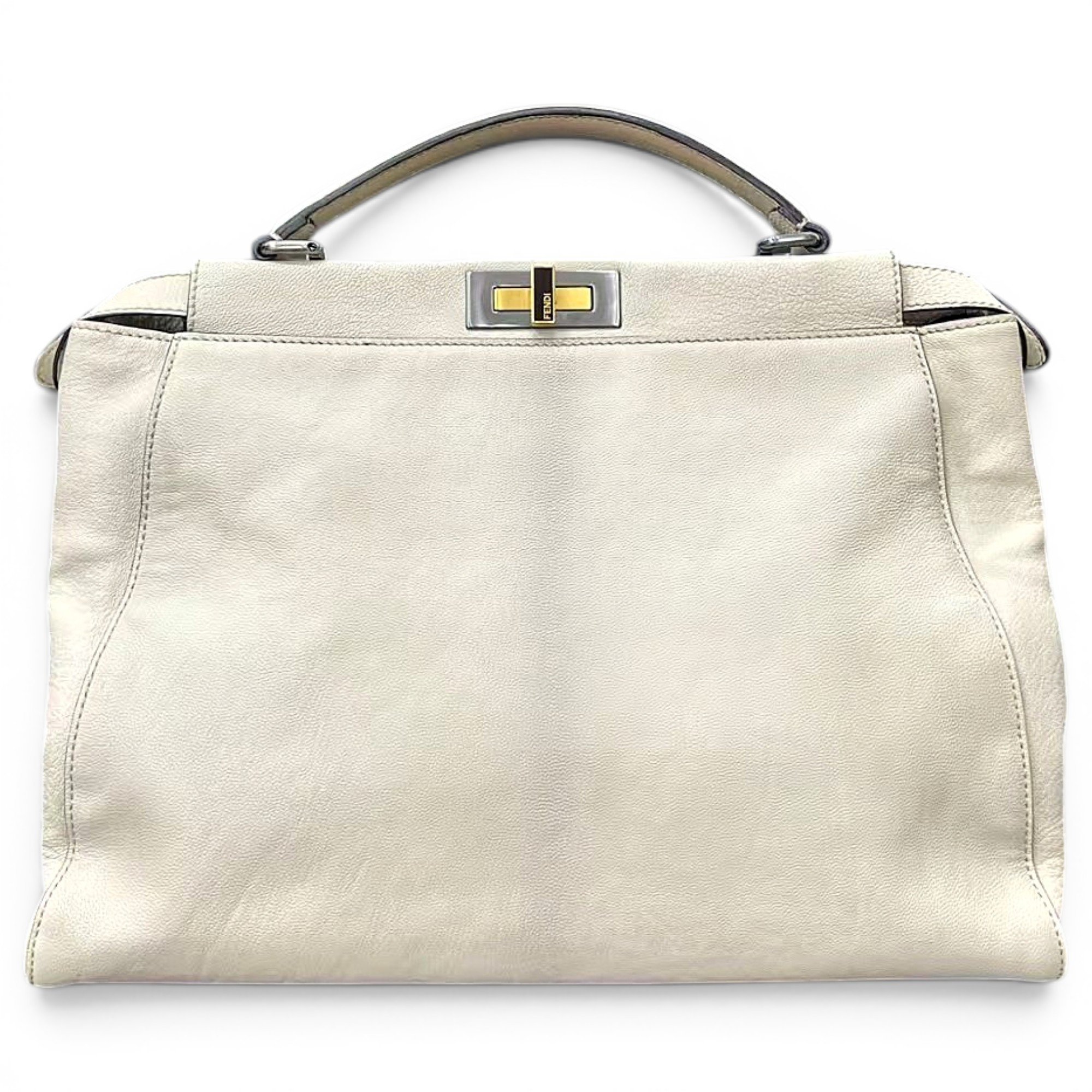 Peekaboo leather tote