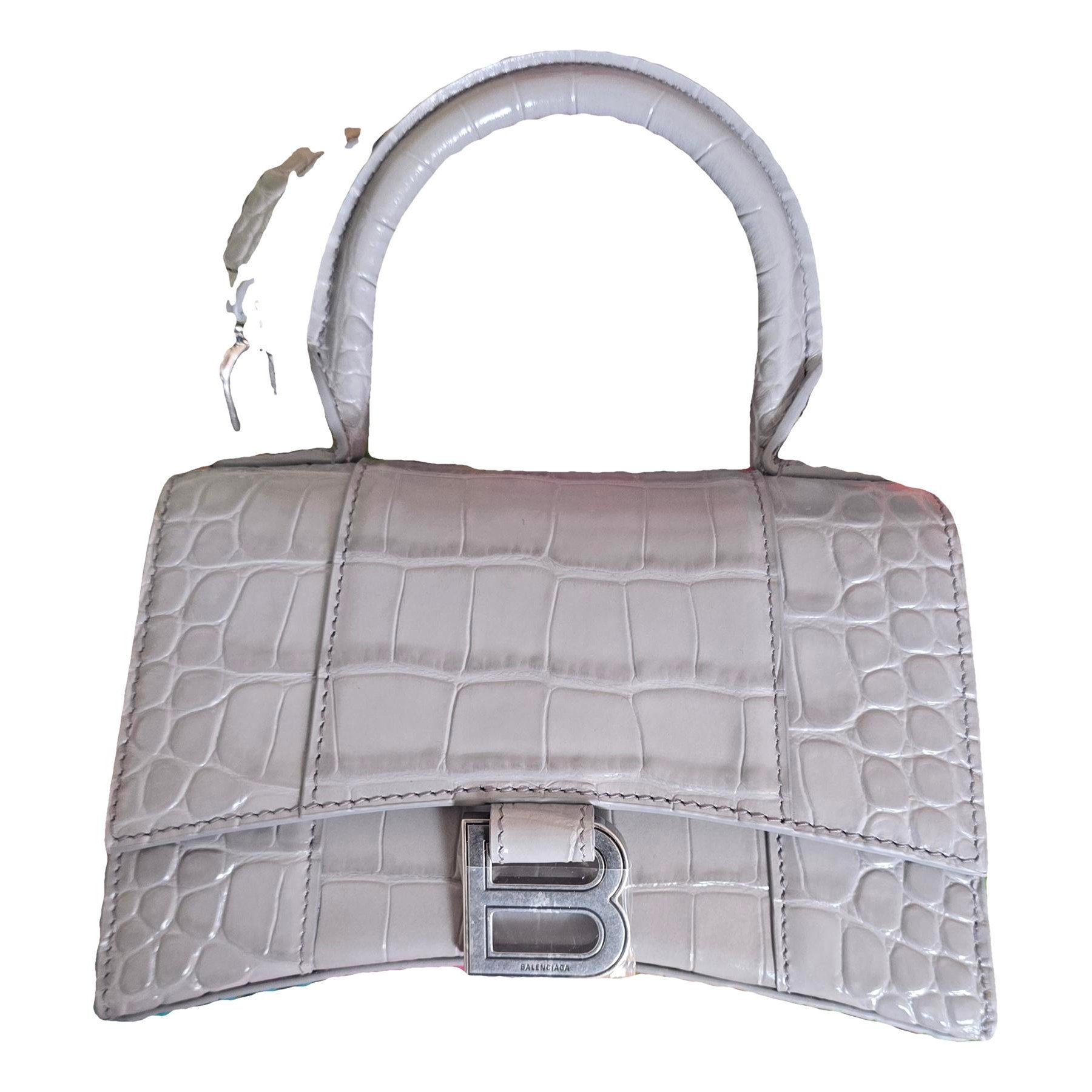 Hourglass leather crossbody bag
