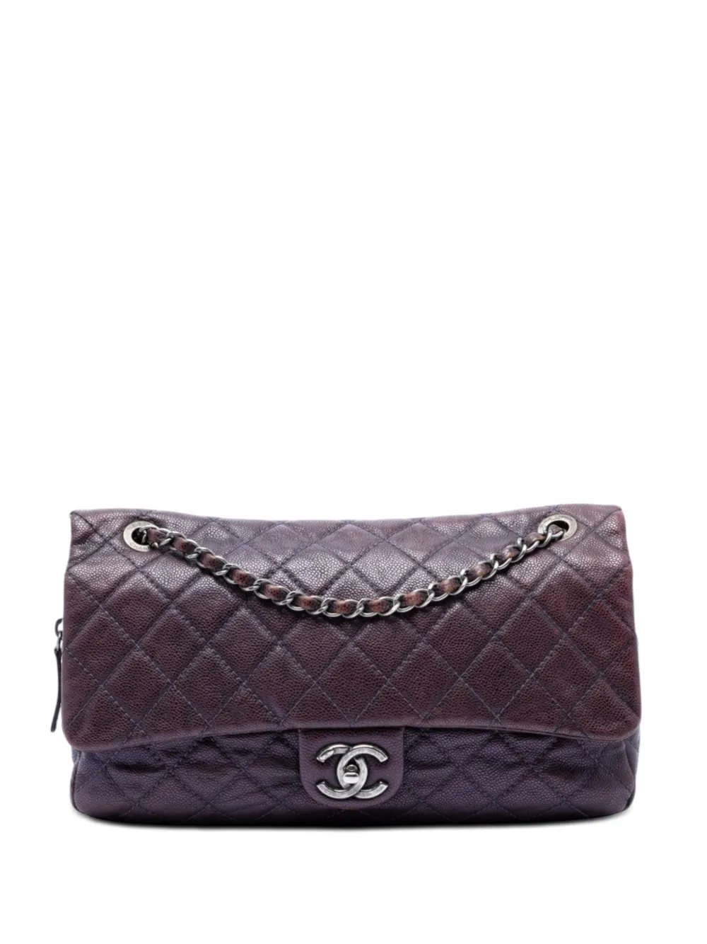 2012 Jumbo Quilted Iridescent Caviar Easy Flap shoulder bag
