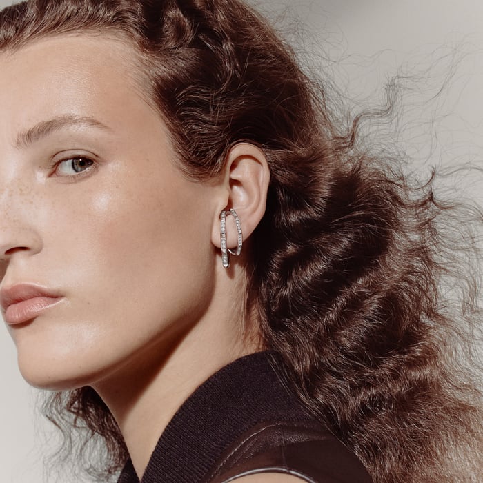 Sans Coloris Hermès Clou d'H Dangle Earrings, Large Model