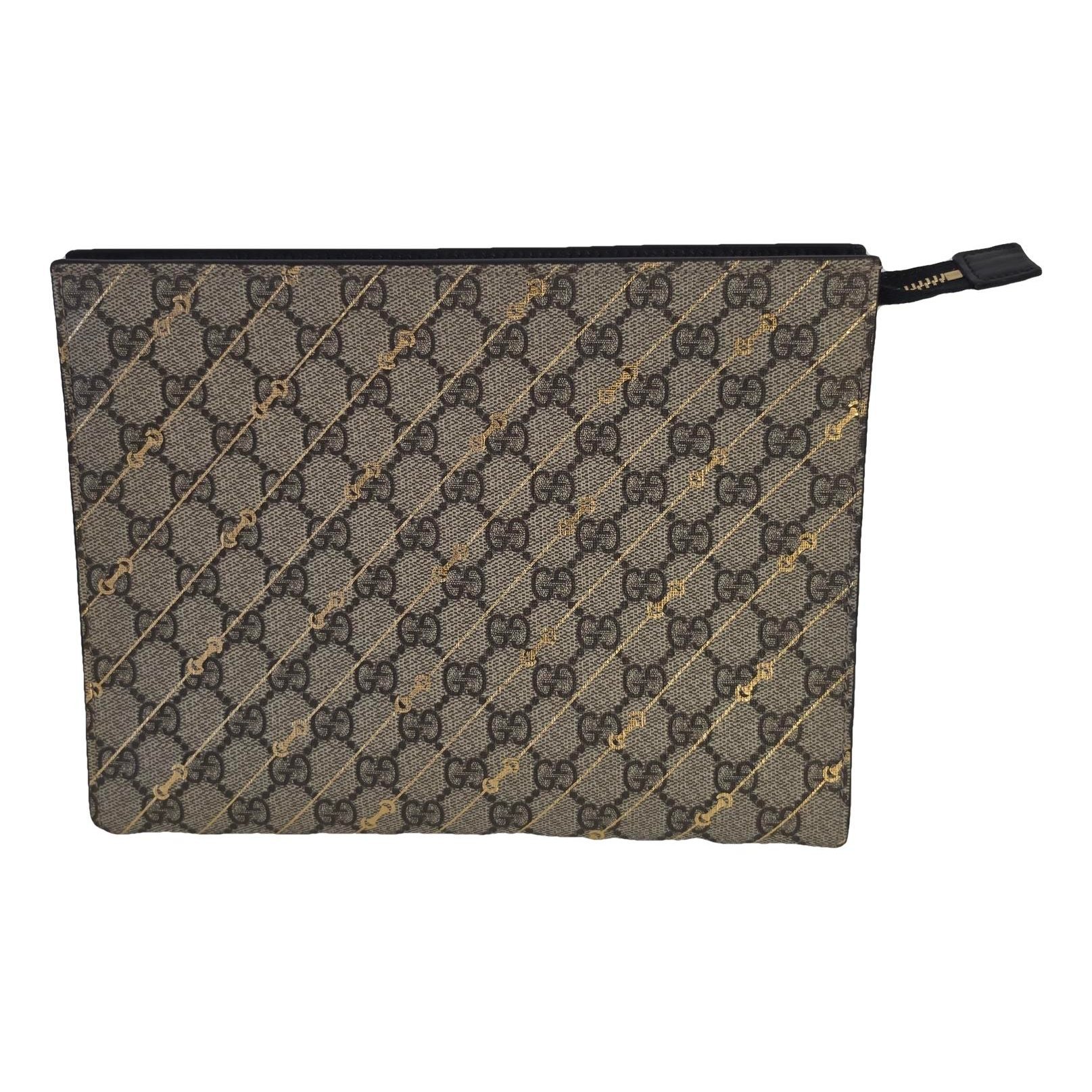 Ophidia leather clutch bag