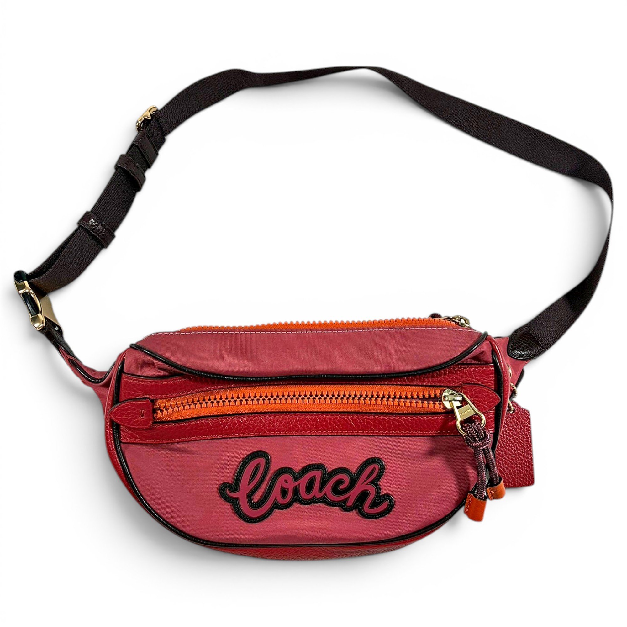 Leather clutch bag