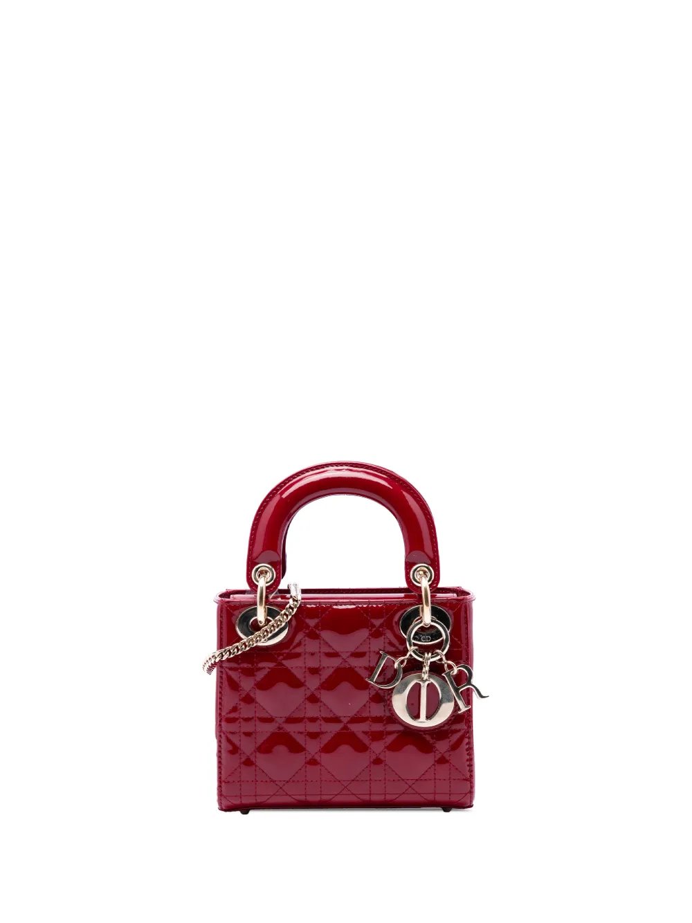 2019 Mini Patent Cannage Lady Dior satchel