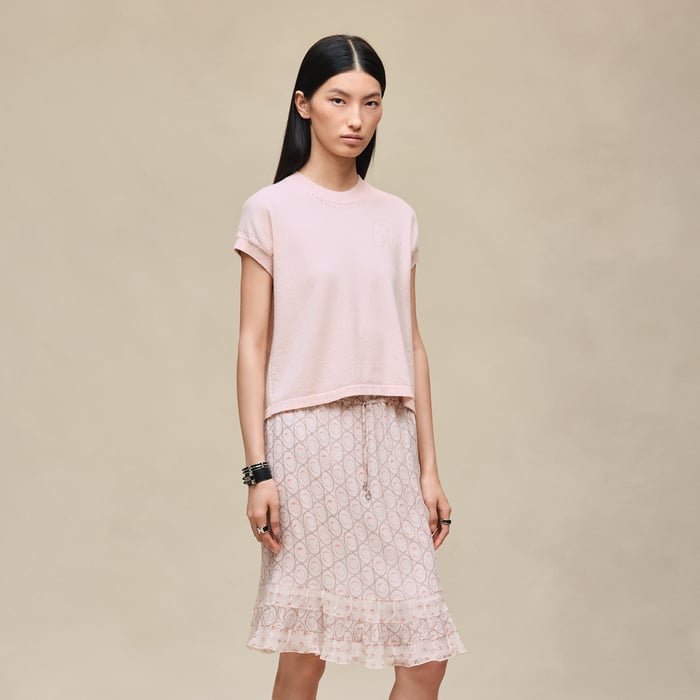 Rose Palomino Short-sleeve Sweater