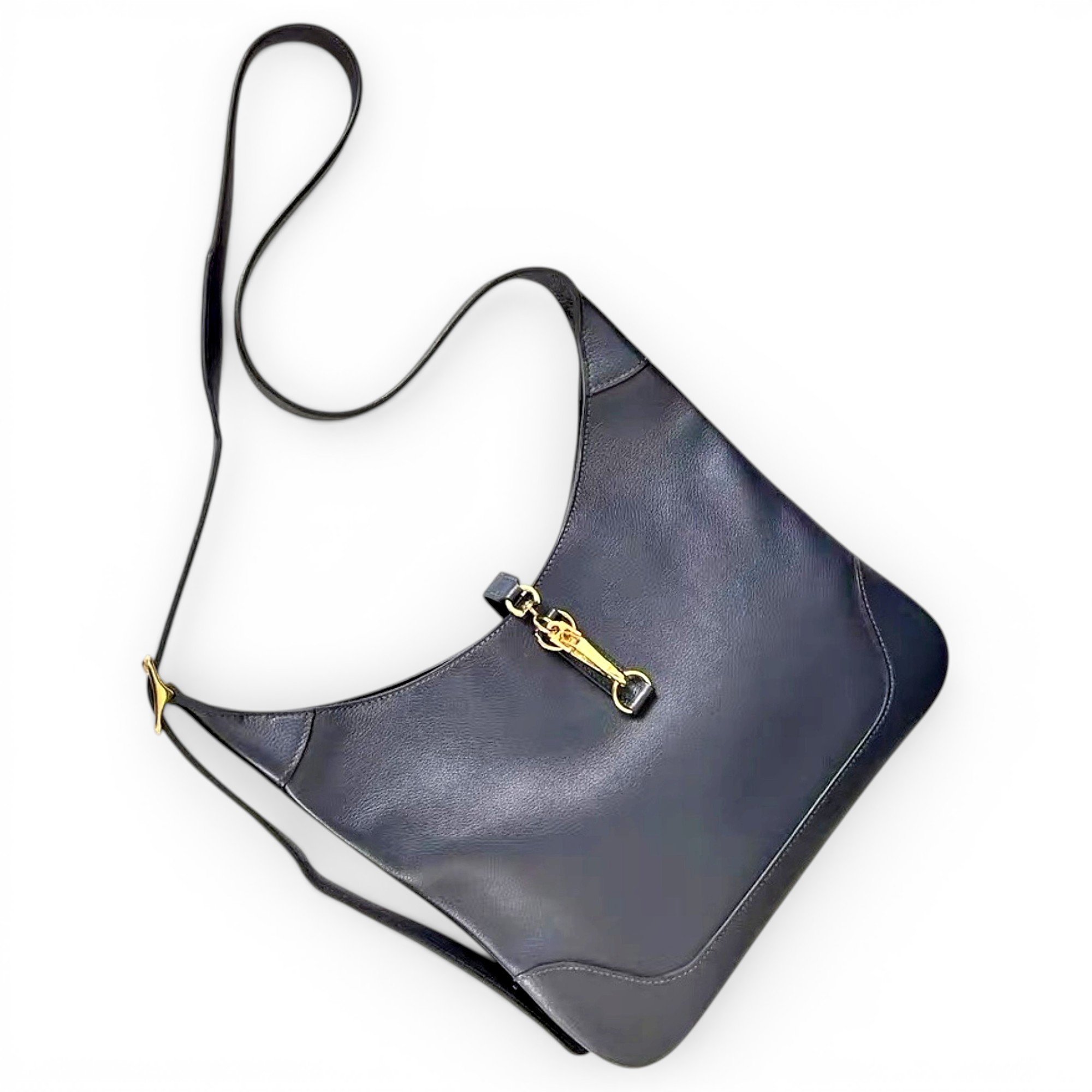 Trim leather crossbody bag