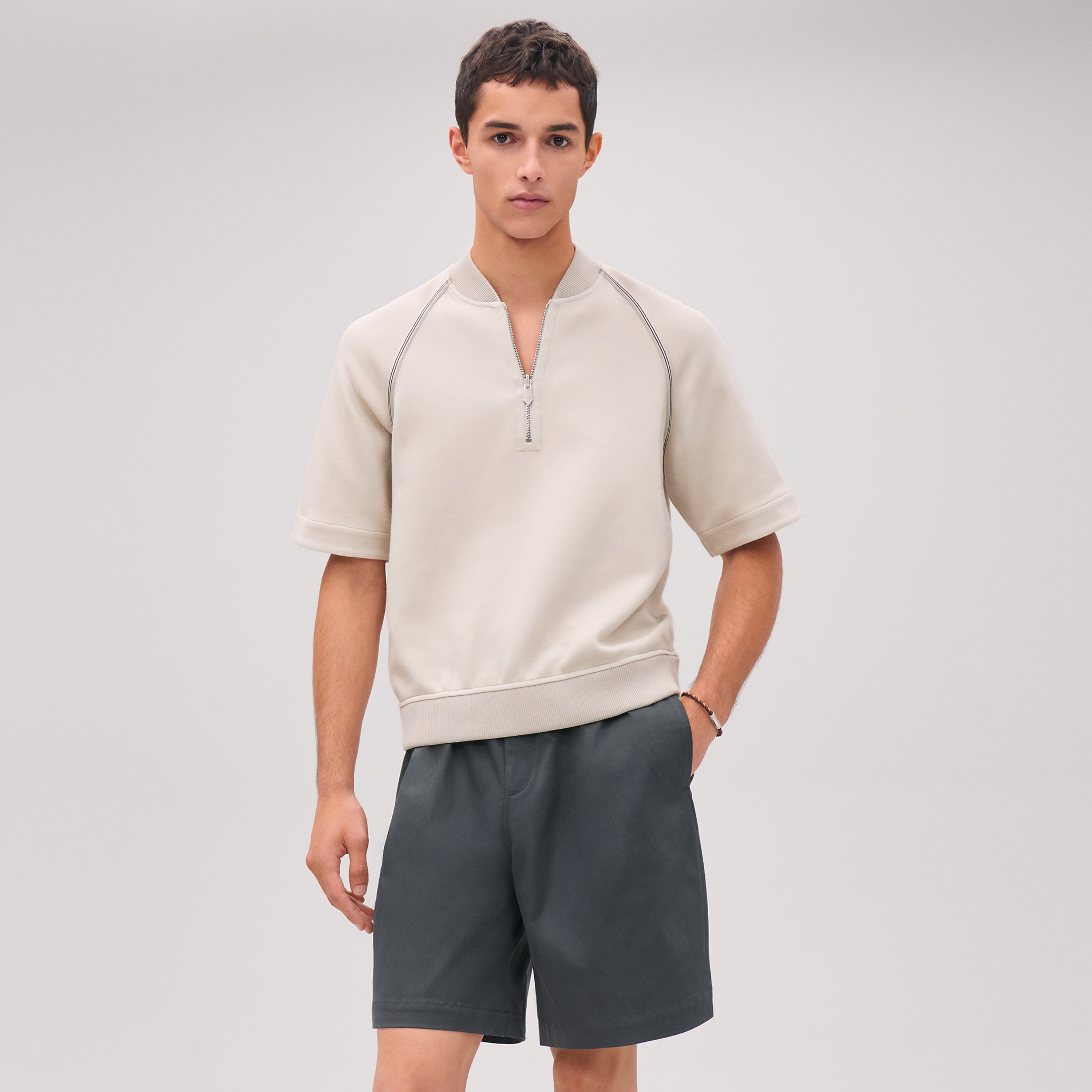 "Reversible sport" zipped t-shirt