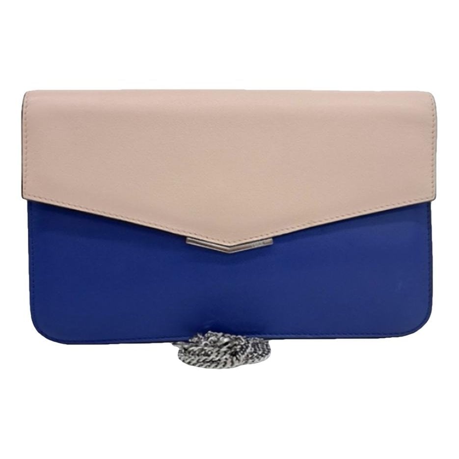 Leather clutch bag