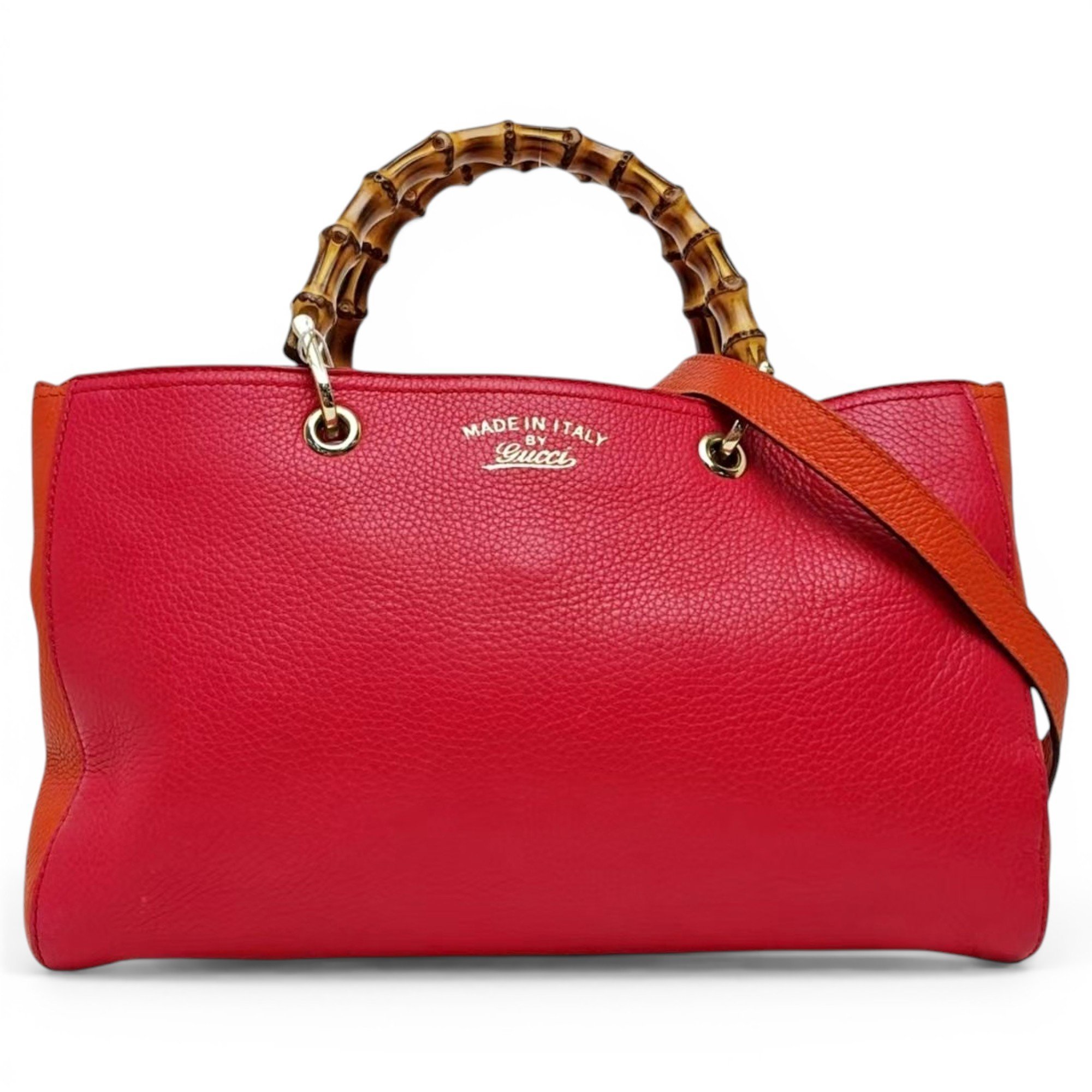 Bamboo Shopper leather handbag
