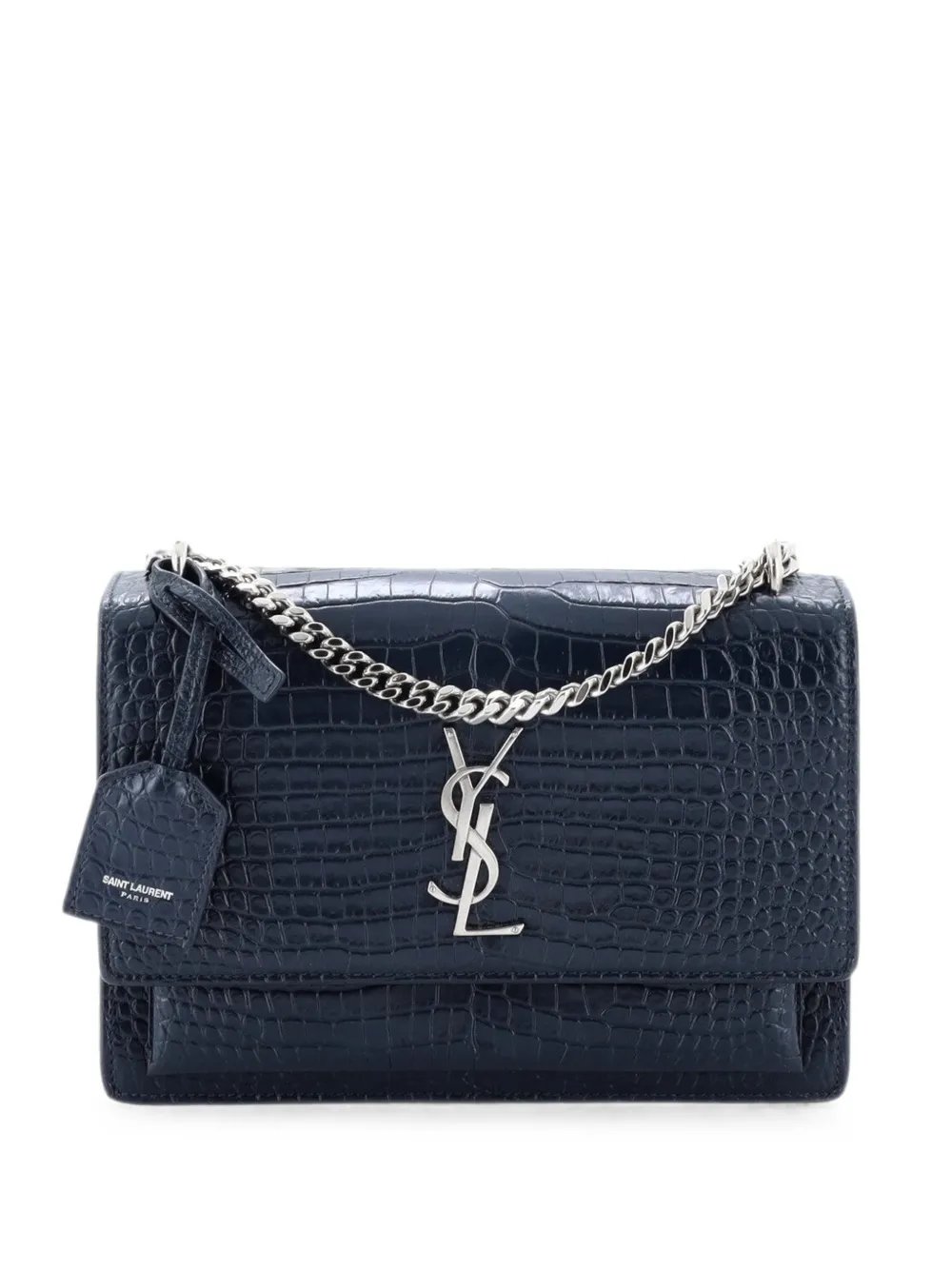 Sunset Crocodile Embossed Leather Medium crossbody bag