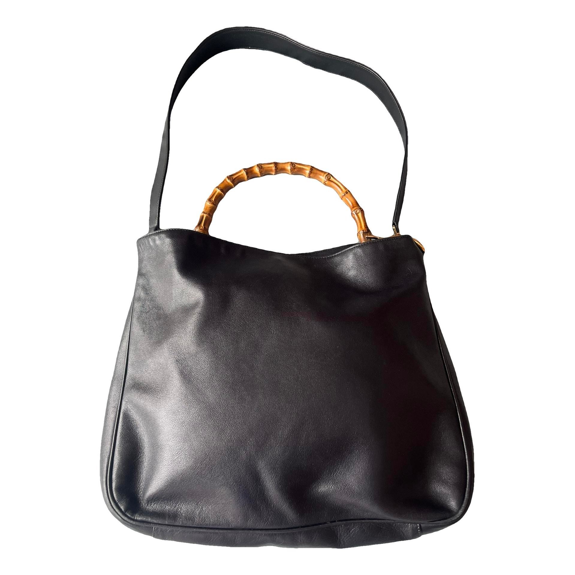 Bamboo leather handbag
