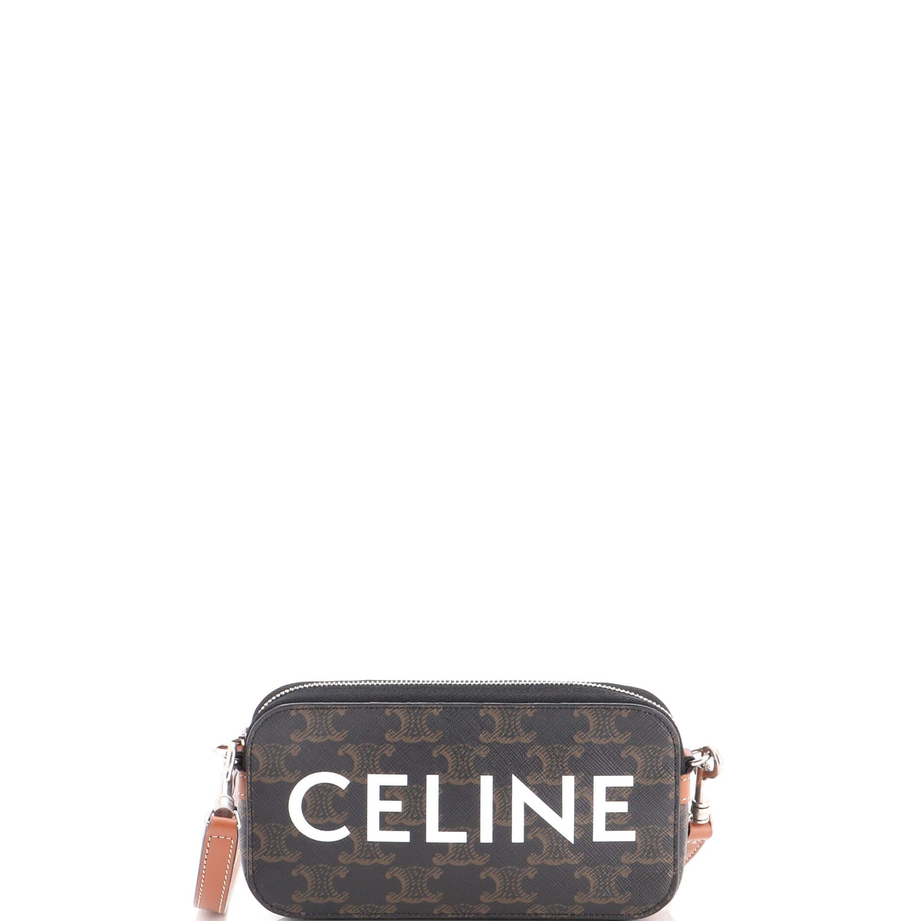 Horizontal Pouch Crossbody Bag Logo Triomphe Coated Canvas