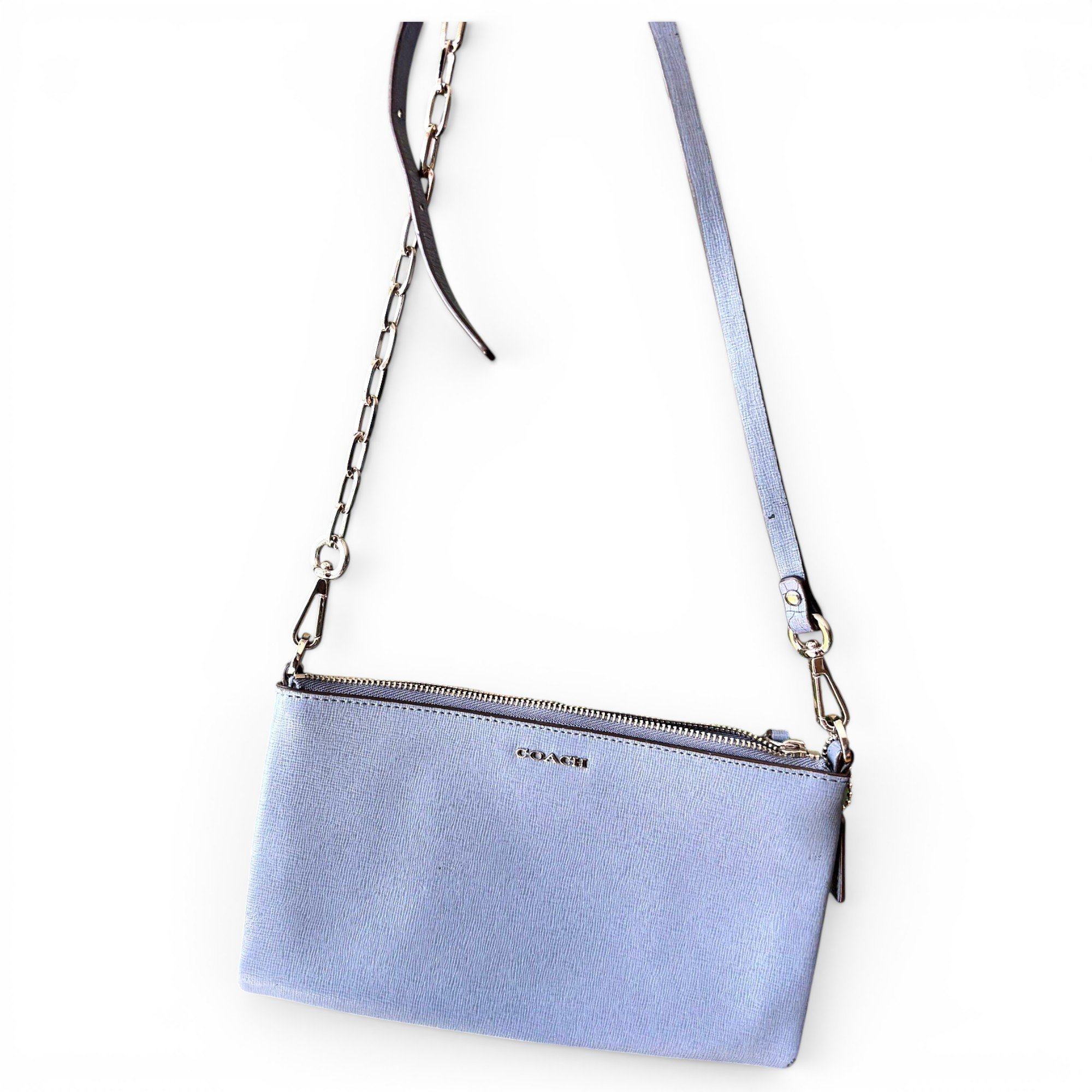 Leather clutch bag