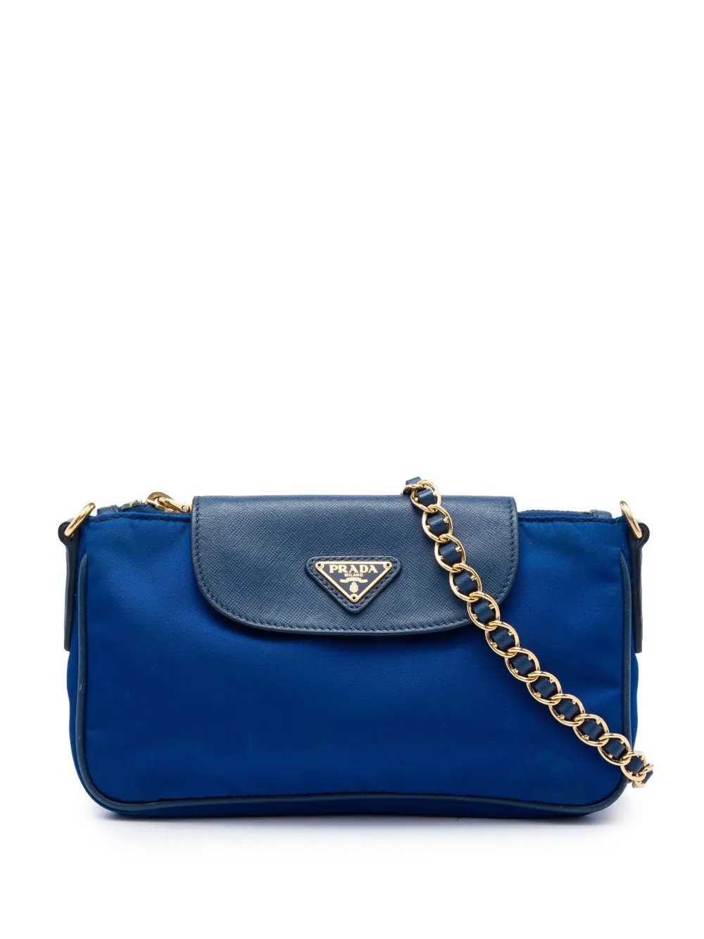 2000-2013 Saffiano Trimmed Tessuto Chain crossbody bag