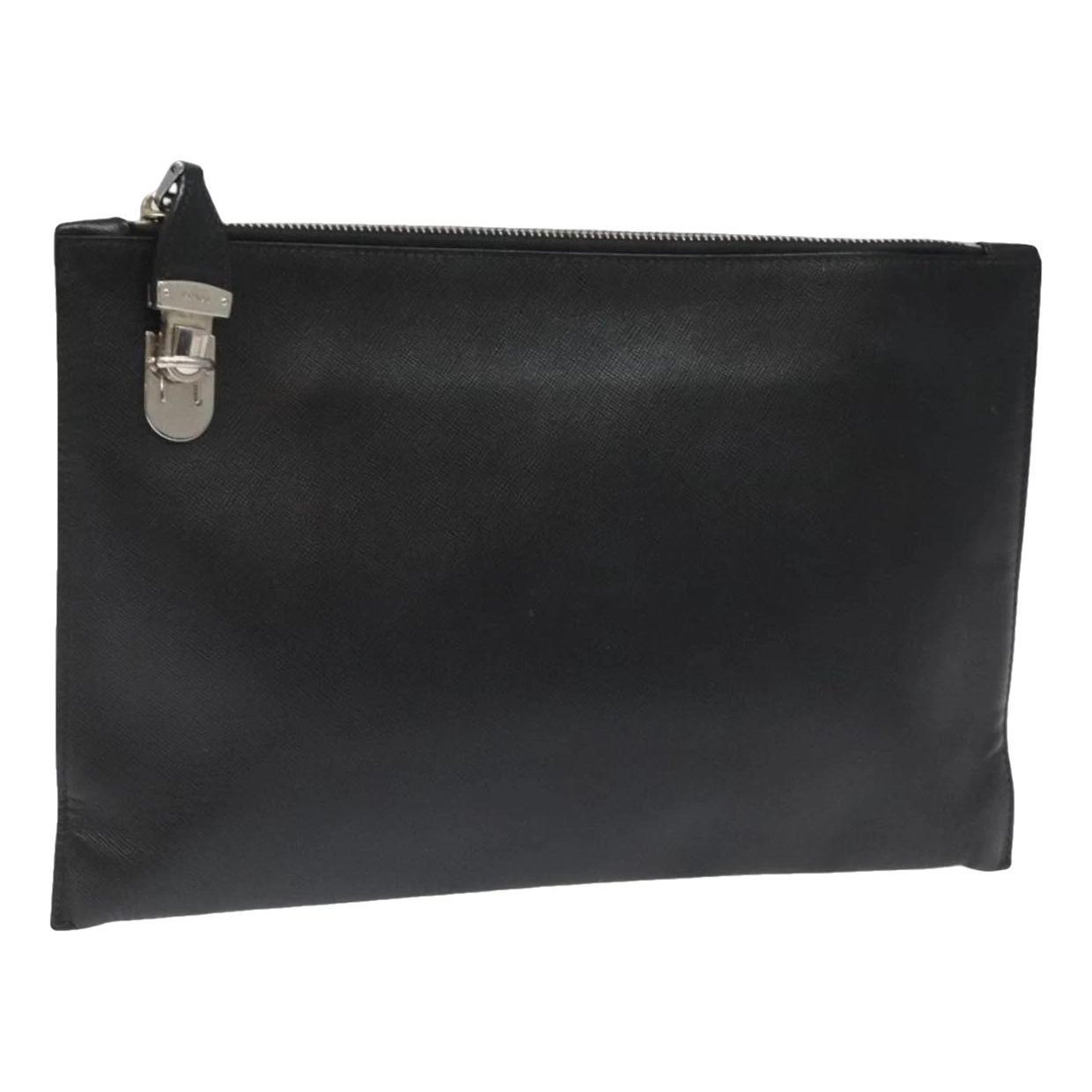 Leather clutch bag
