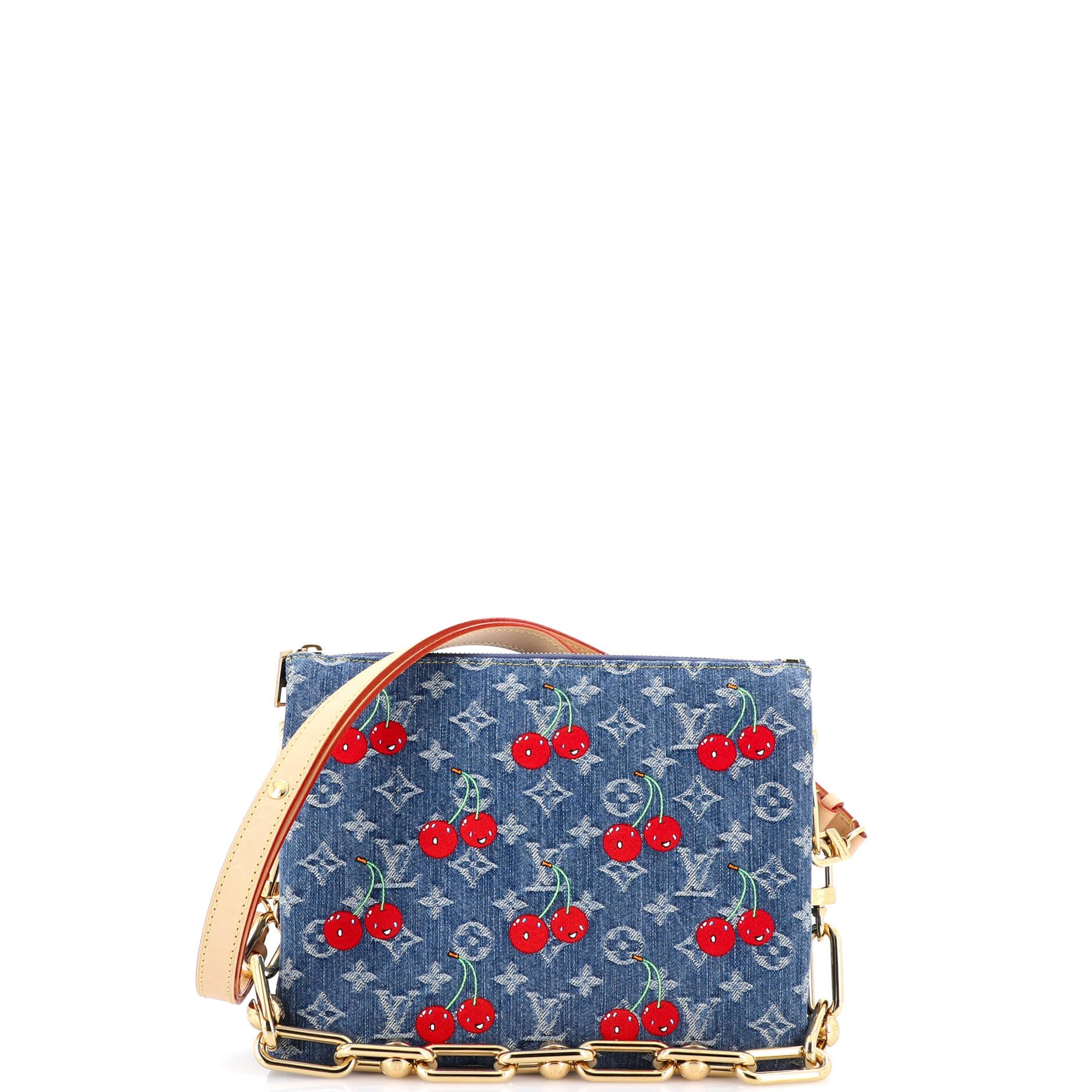 x Takashi Murakami Coussin Bag Limited Edition Monogram Cerises Denim PM