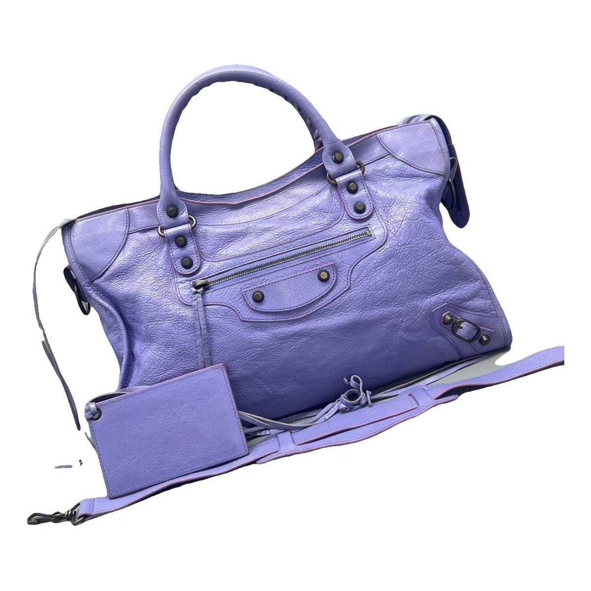 City leather handbag