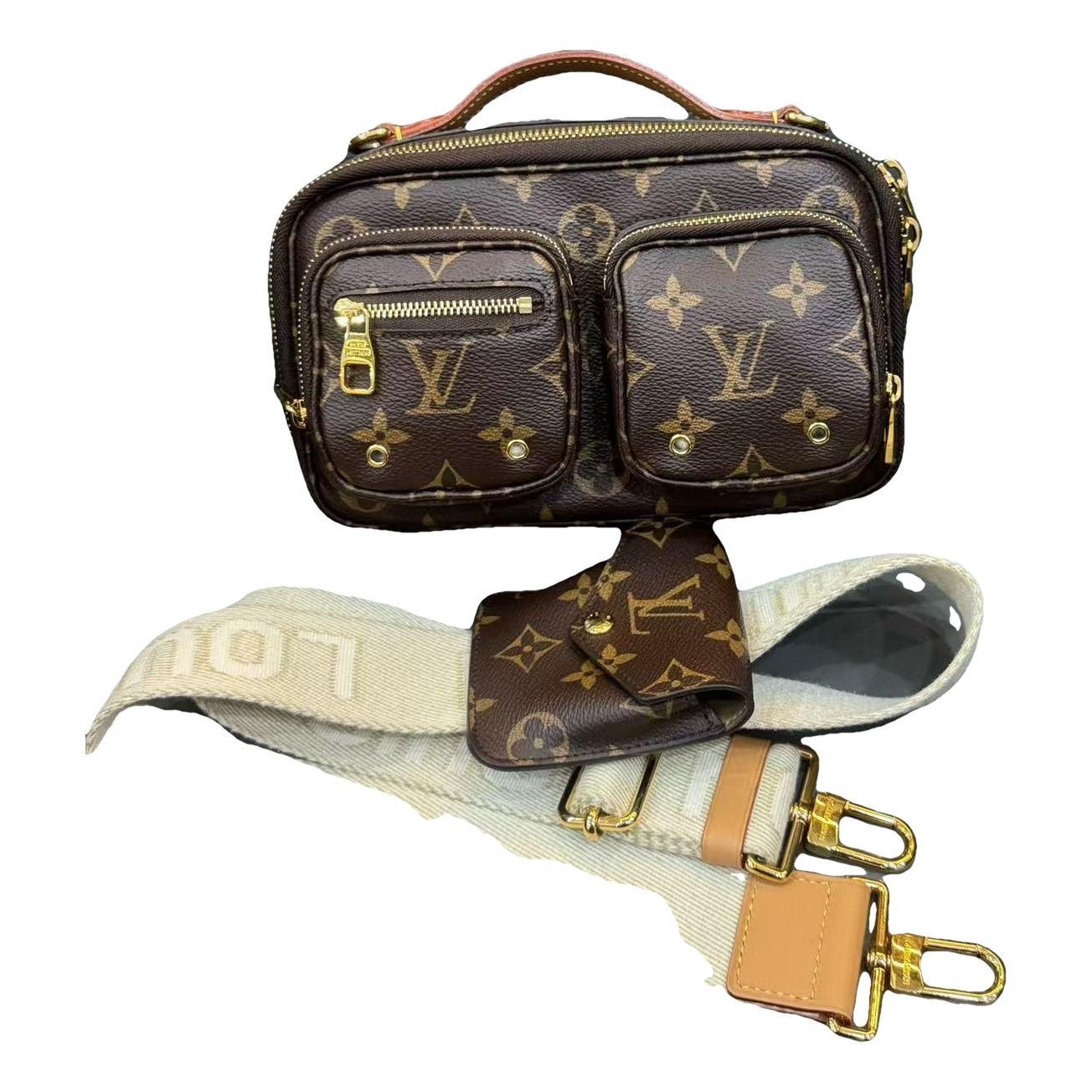 Croisé Utility leather handbag