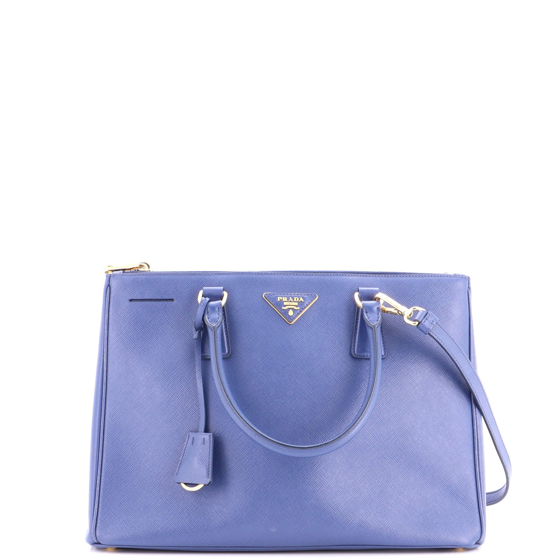 Prada Double Zip Lux Tote Saffiano Leather Medium