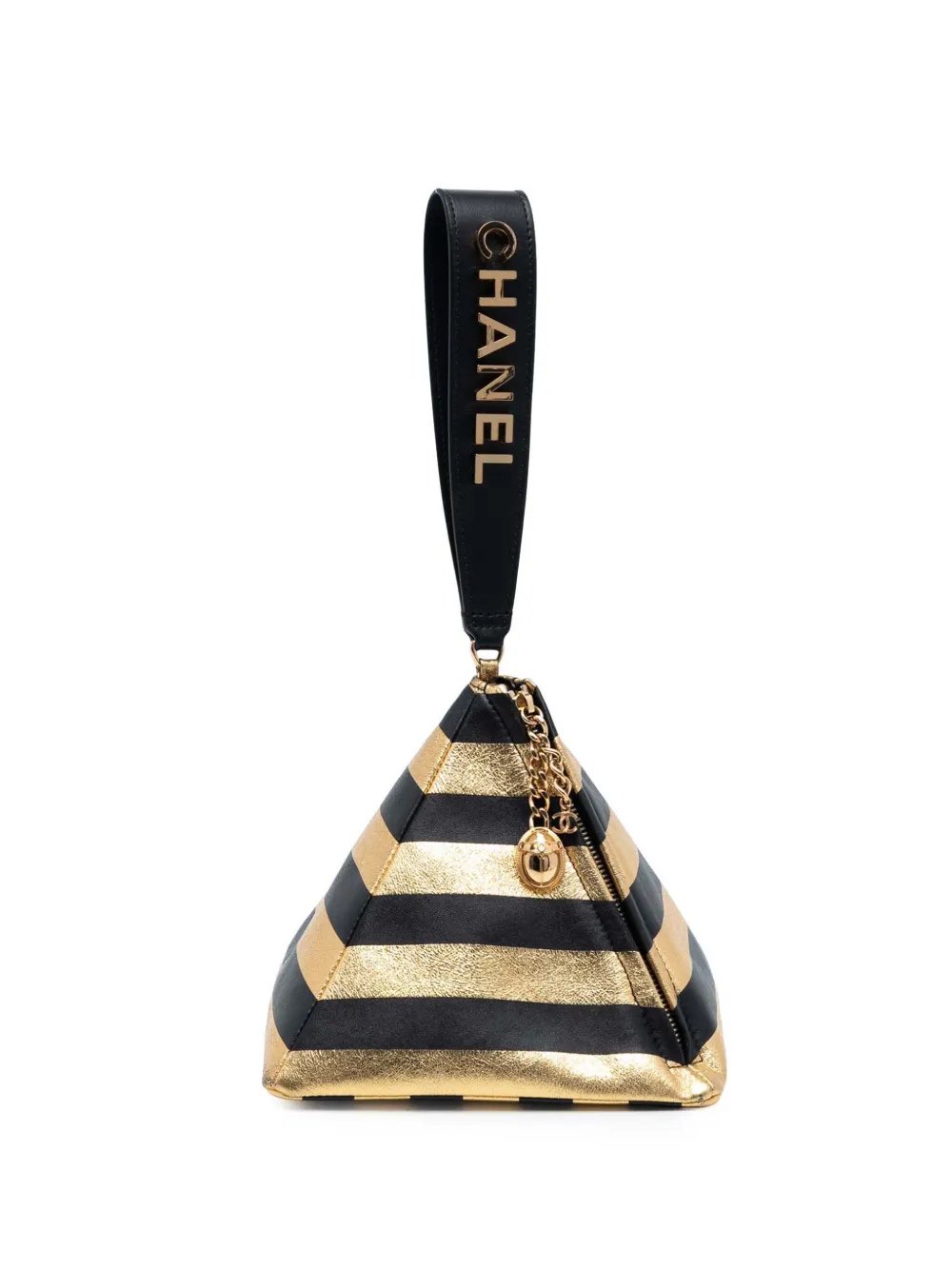 2019 Metallic Lambskin Kheops Pyramid clutch bag