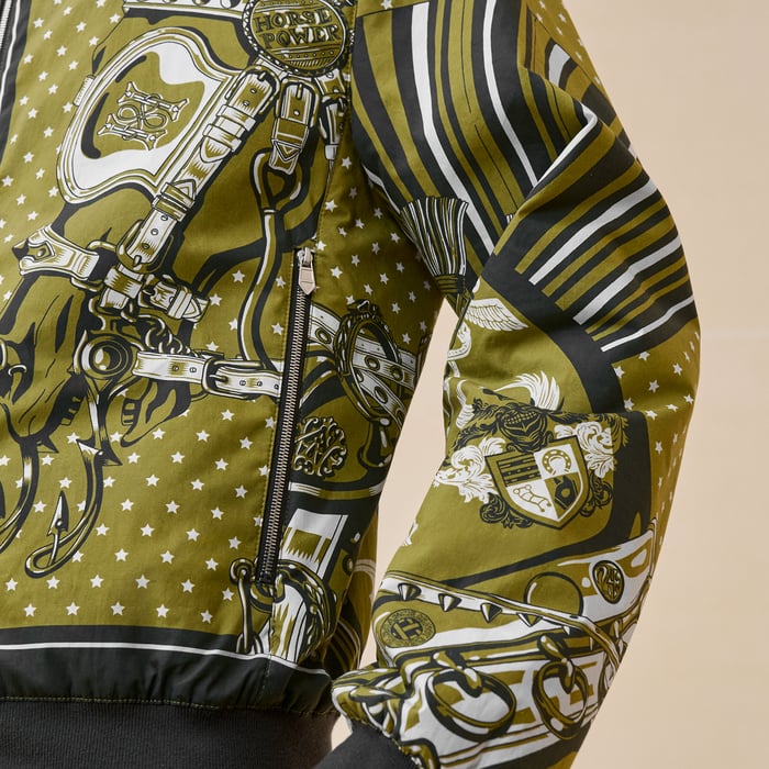 Anis "Cheval Punk Bandana" Rib-trim Jacket