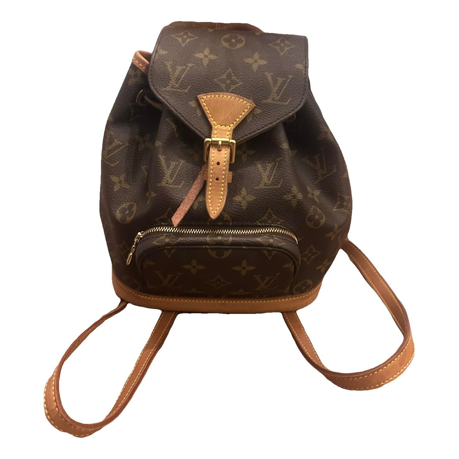 Montsouris Vintage leather backpack