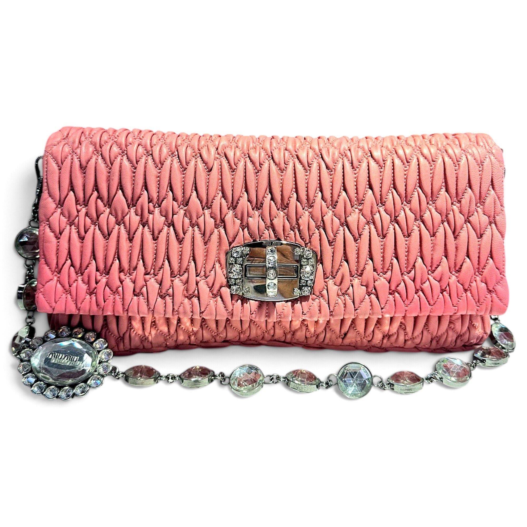 Miu Miu Miu Crystal leather handbag