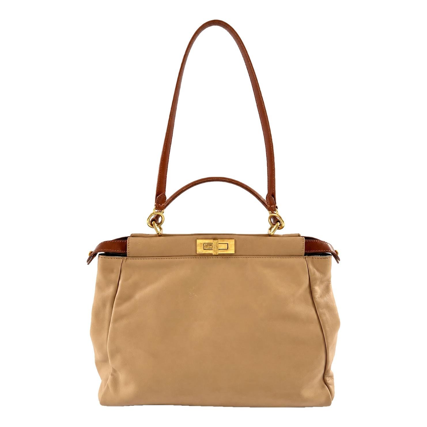 Peekaboo leather handbag