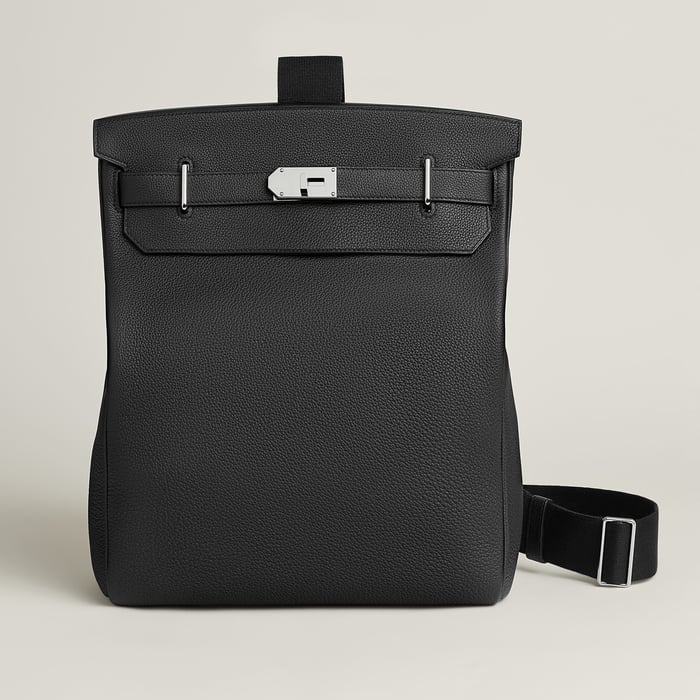 Black Togo Hermès HAC à Dos Maxi backpack