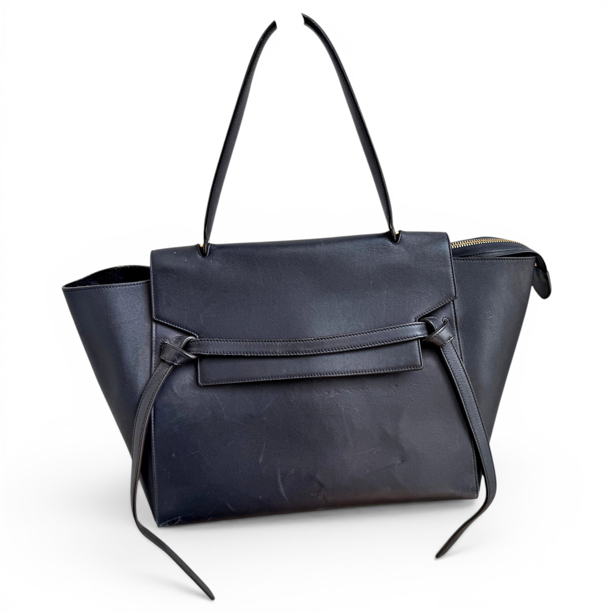 Belt leather handbag