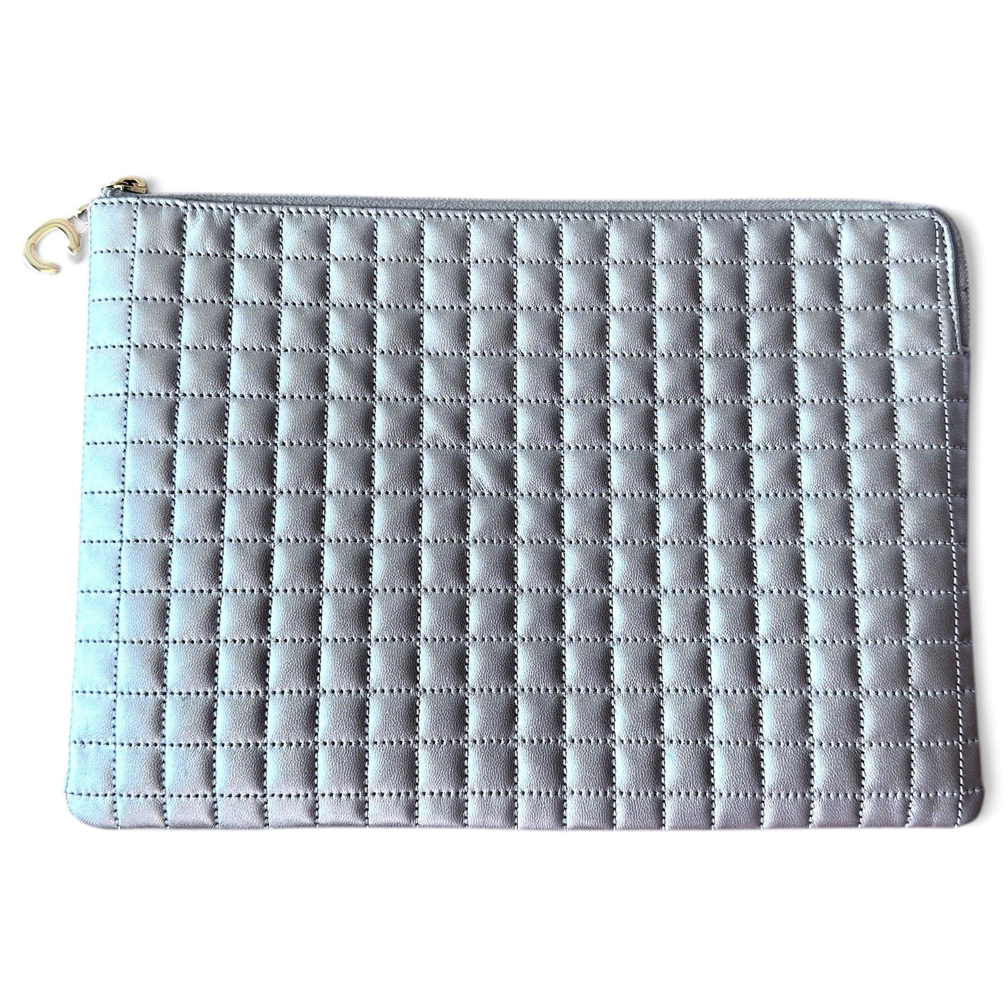 Leather clutch bag