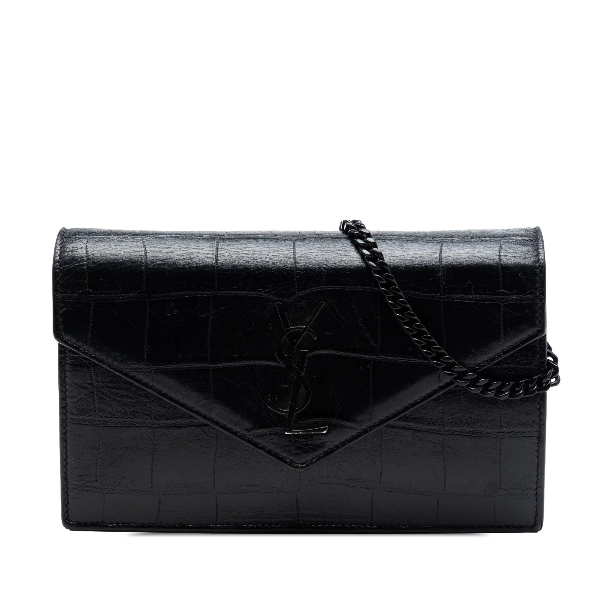 Envelope leather crossbody bag