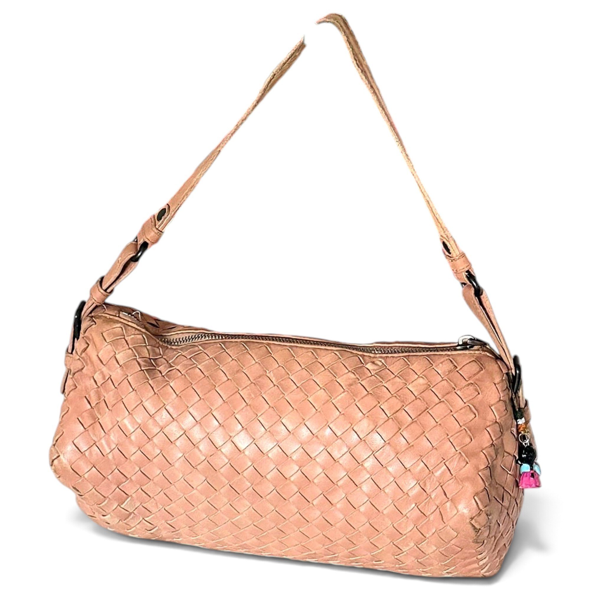 Window leather handbag