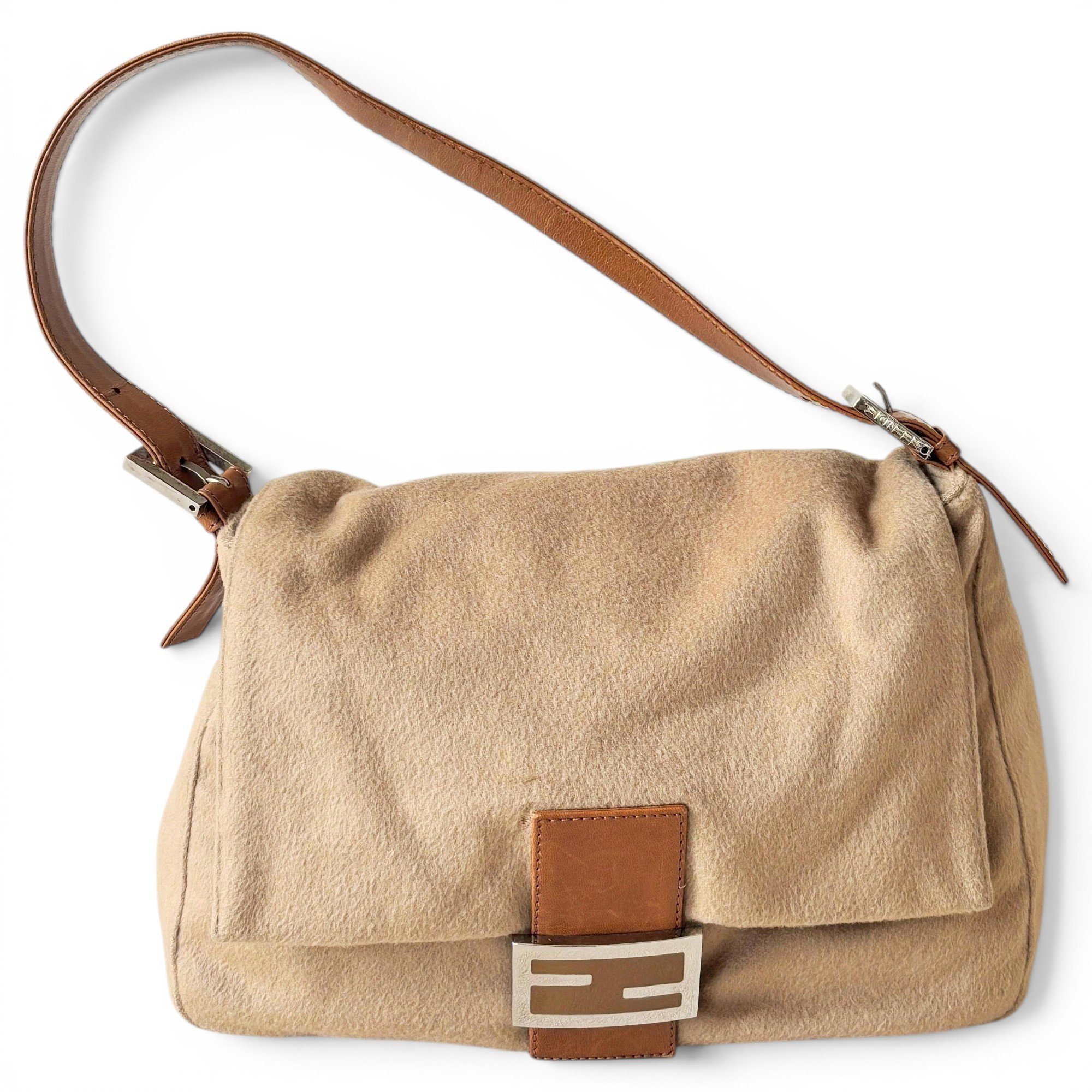 Baguette cashmere handbag