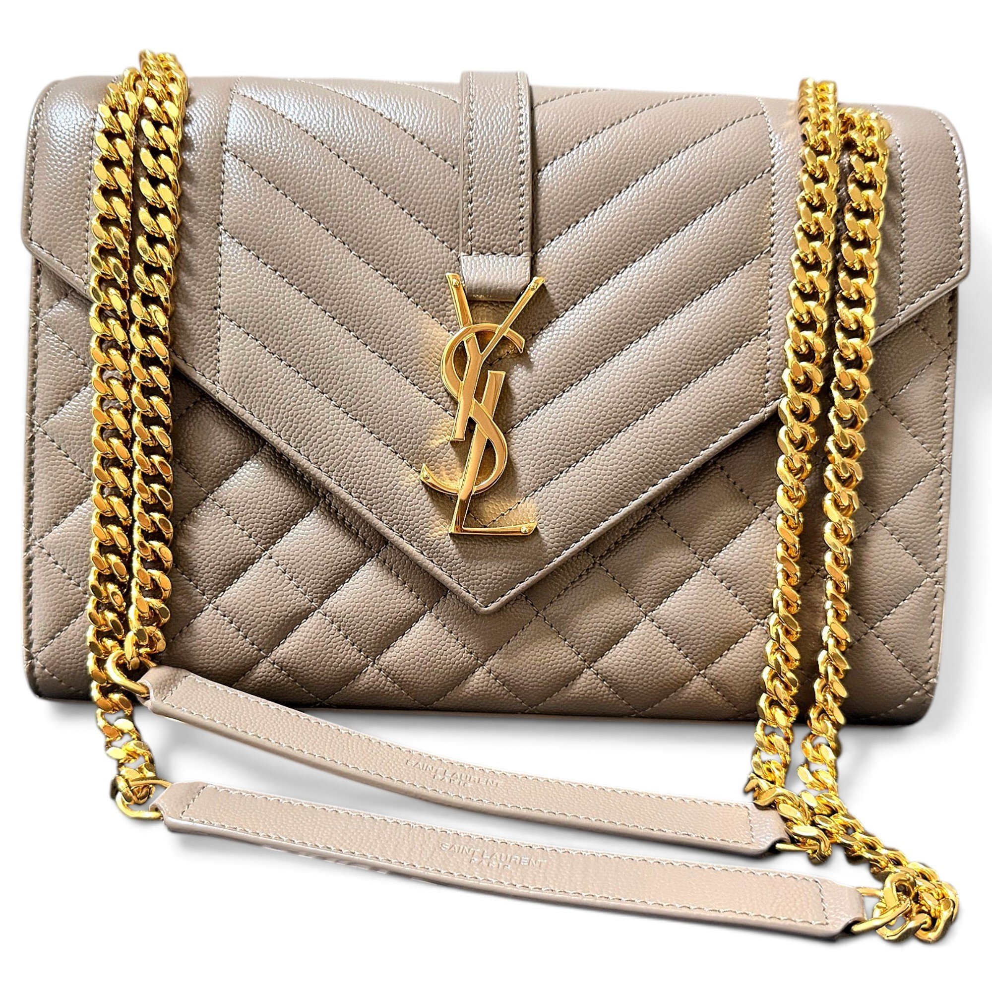 Envelope leather handbag