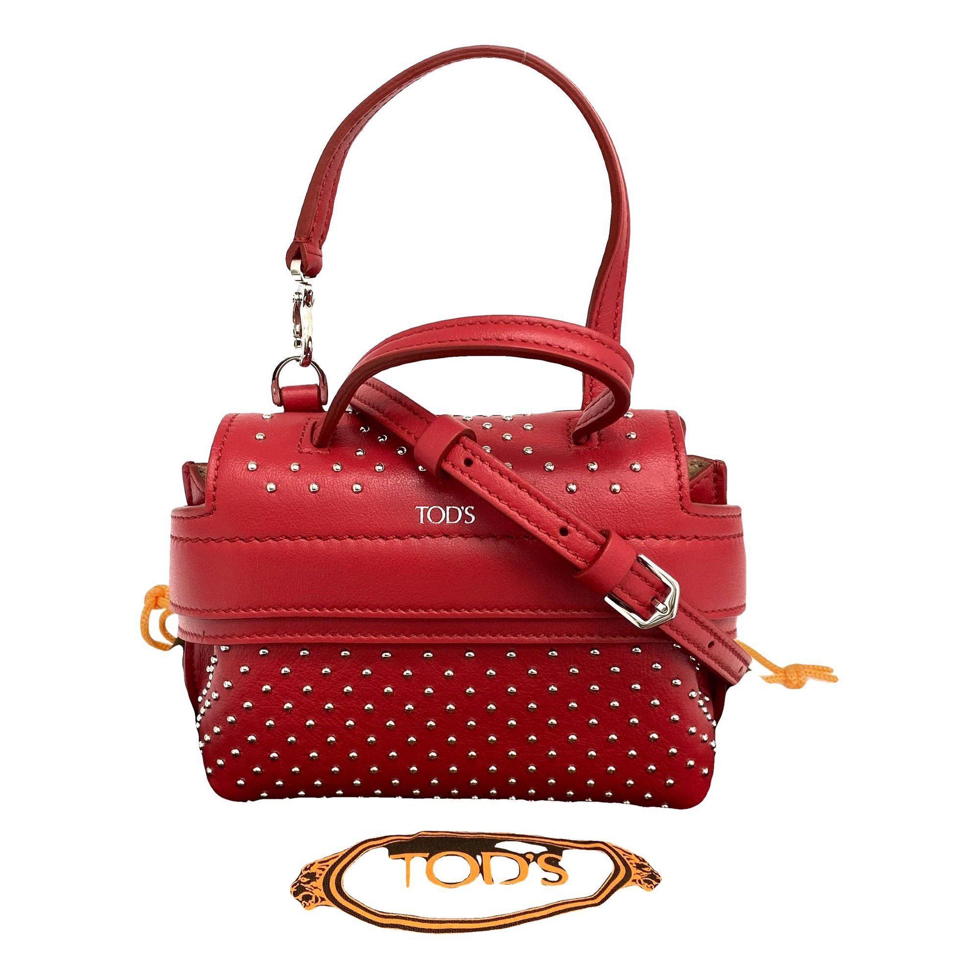 Wave leather handbag