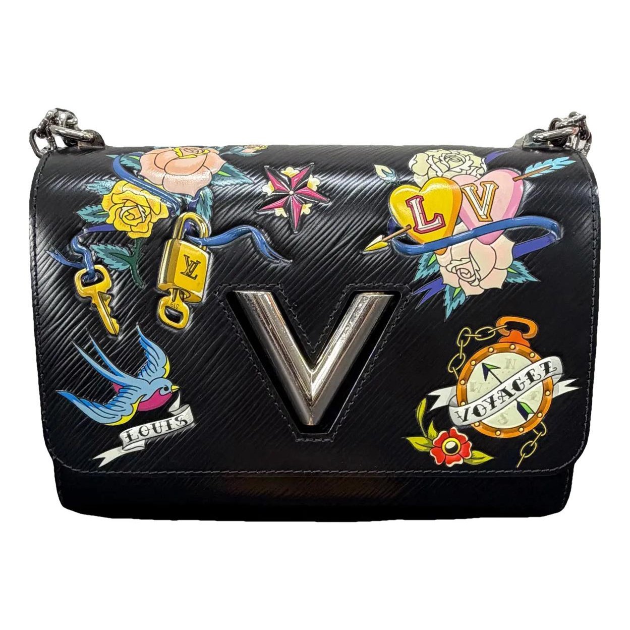 Twist leather crossbody bag
