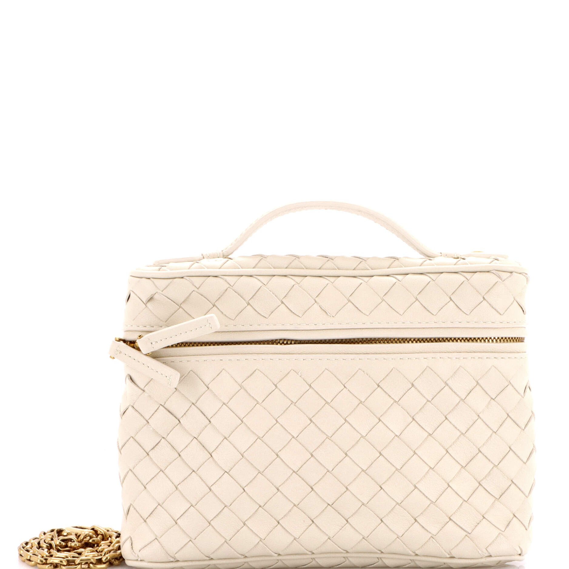 Bottega Veneta Soft Chain Vanity Case Intrecciato Leather Small