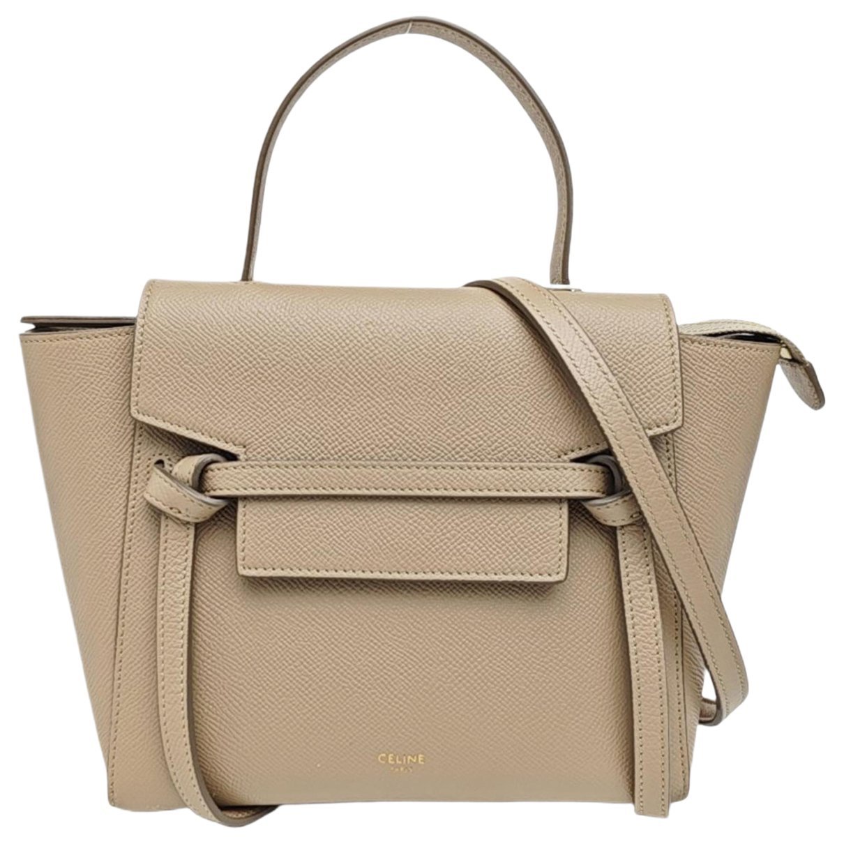Belt leather handbag